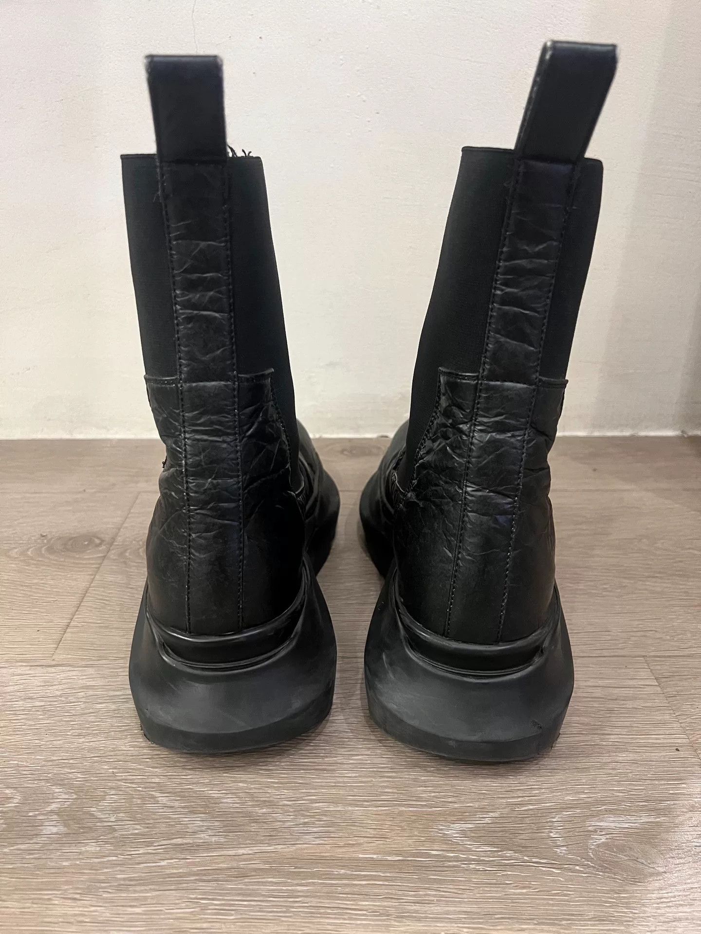 Rick Owens Black Chunky Chelsea Boots