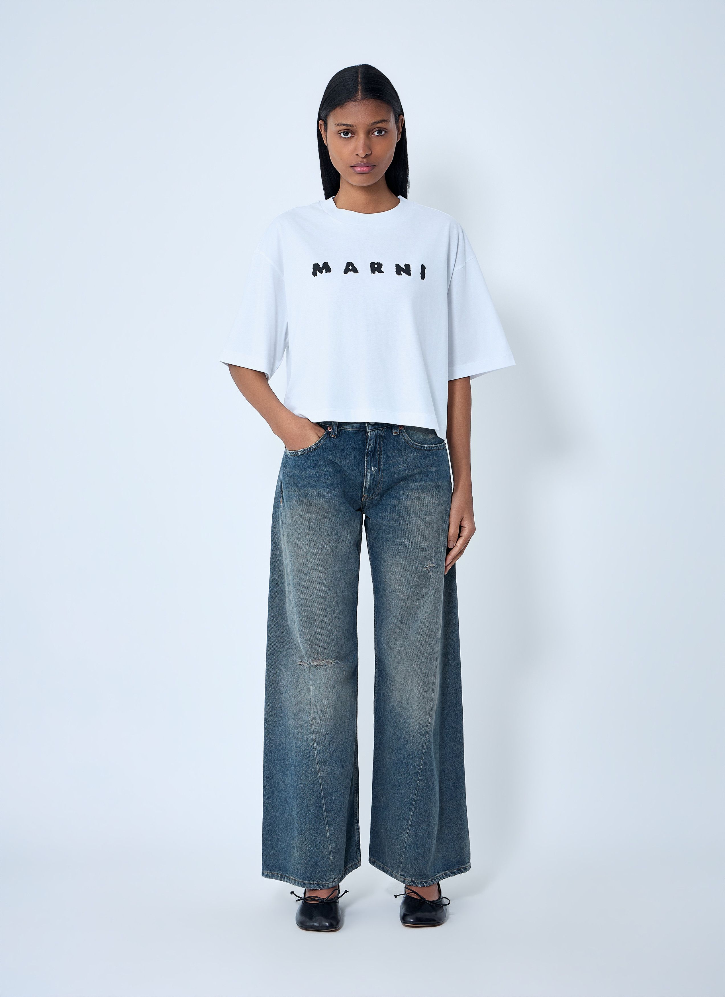 Marni Logo Motif T-Shirt Size M / US 6-8 / IT 42-44 - 2 Thumbnail