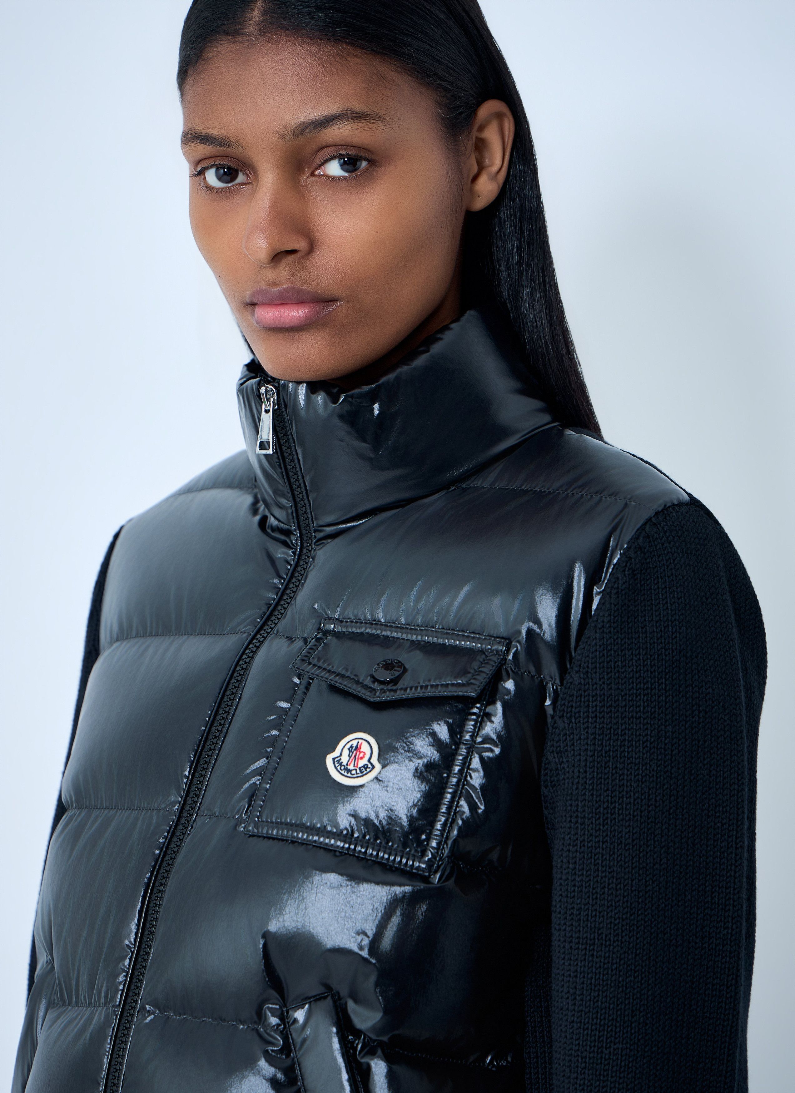 Moncler Quilted Down Gilet with Knit Sleeves Size S / US 4 / IT 40 - 5 Thumbnail