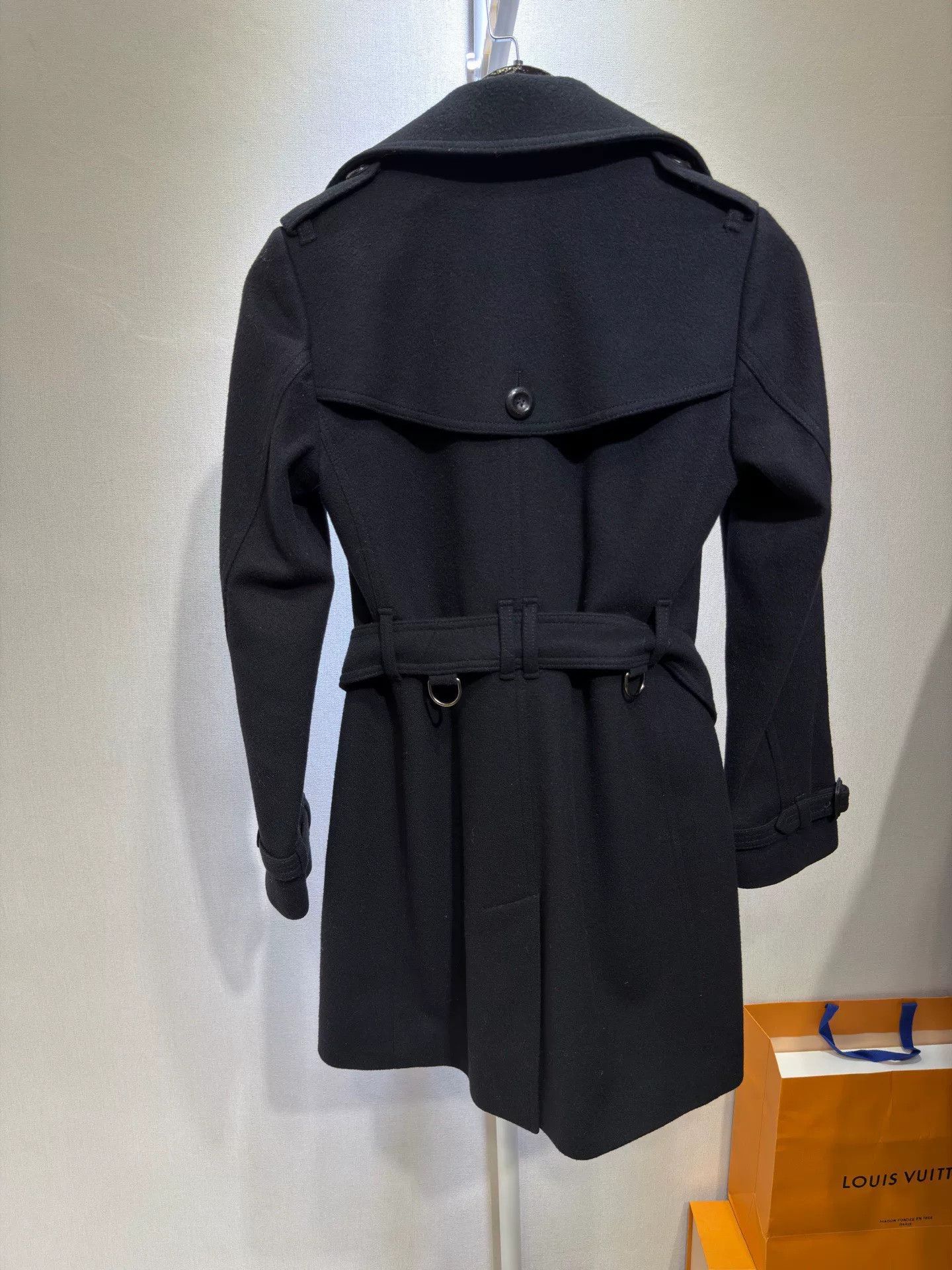 Burberry Burberry Black Wool Coat Size UK4 Size XL / US 12-14 / IT 48-50 - 2 Thumbnail