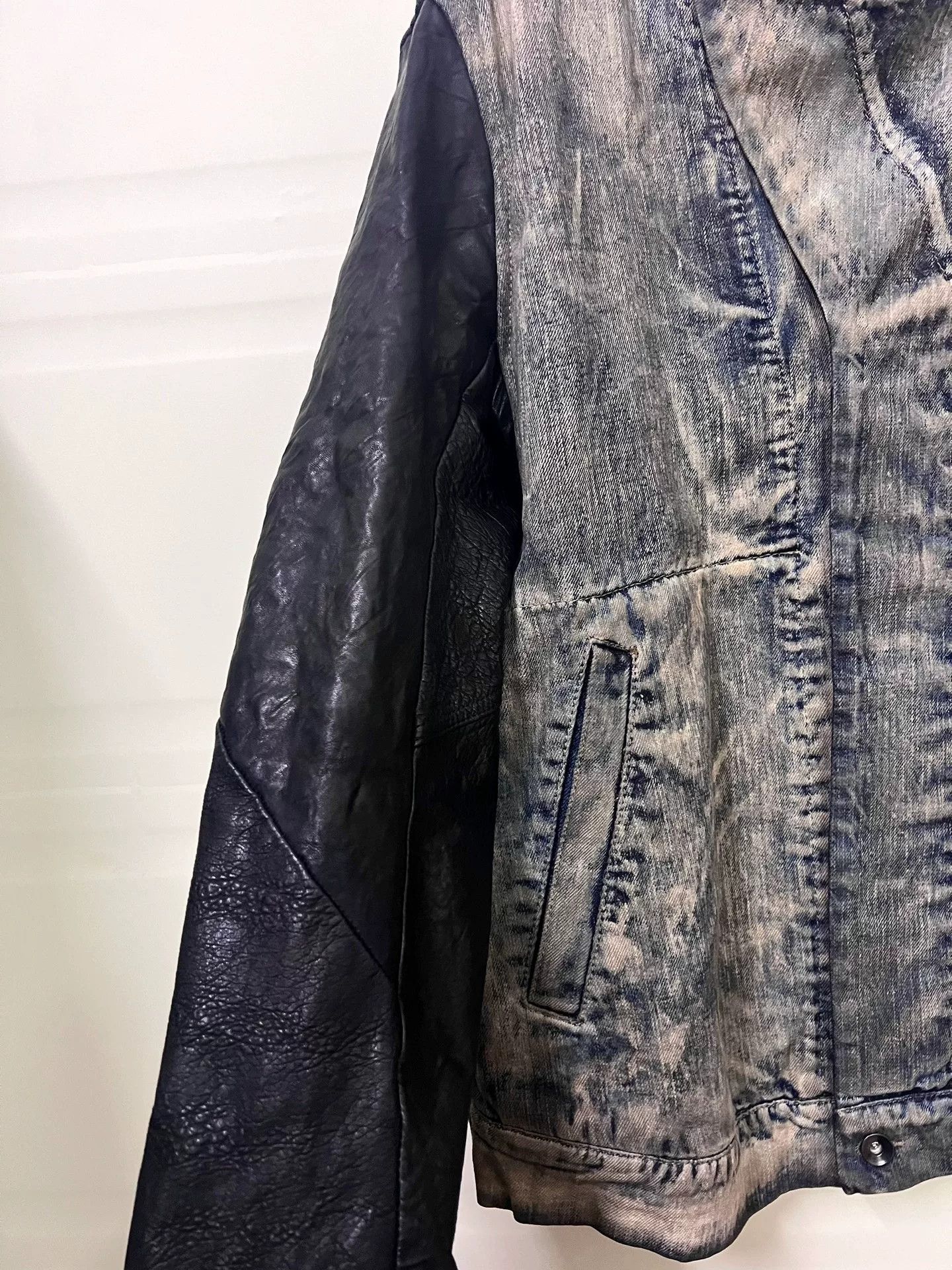 Rick Owens Drkshdw Rick Owens Denim and Leather Jacket Size US L / EU 52-54 / 3 - 2 Thumbnail