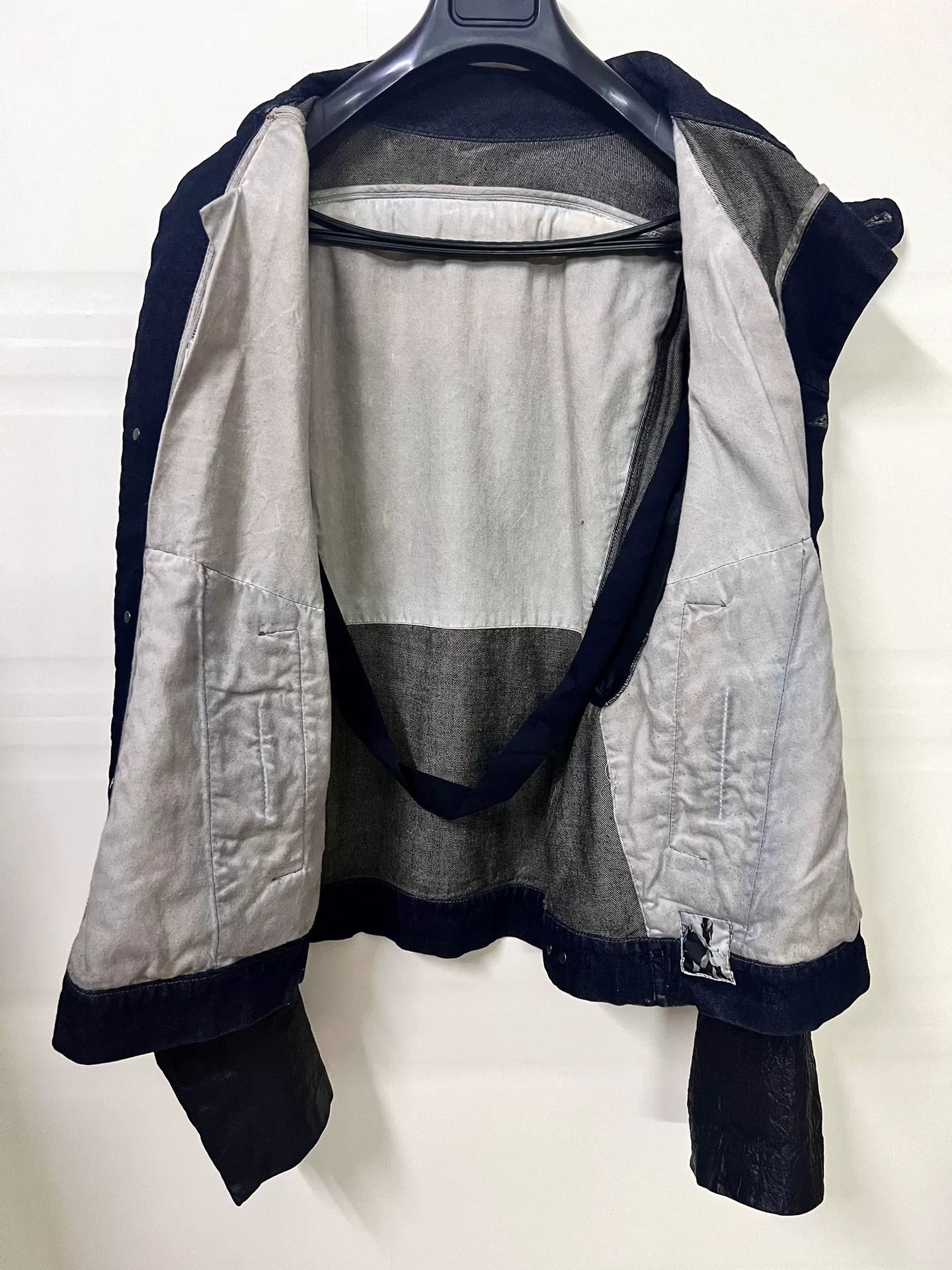 Rick Owens Drkshdw Rick Owens Denim and Leather Jacket Size US L / EU 52-54 / 3 - 8 Thumbnail