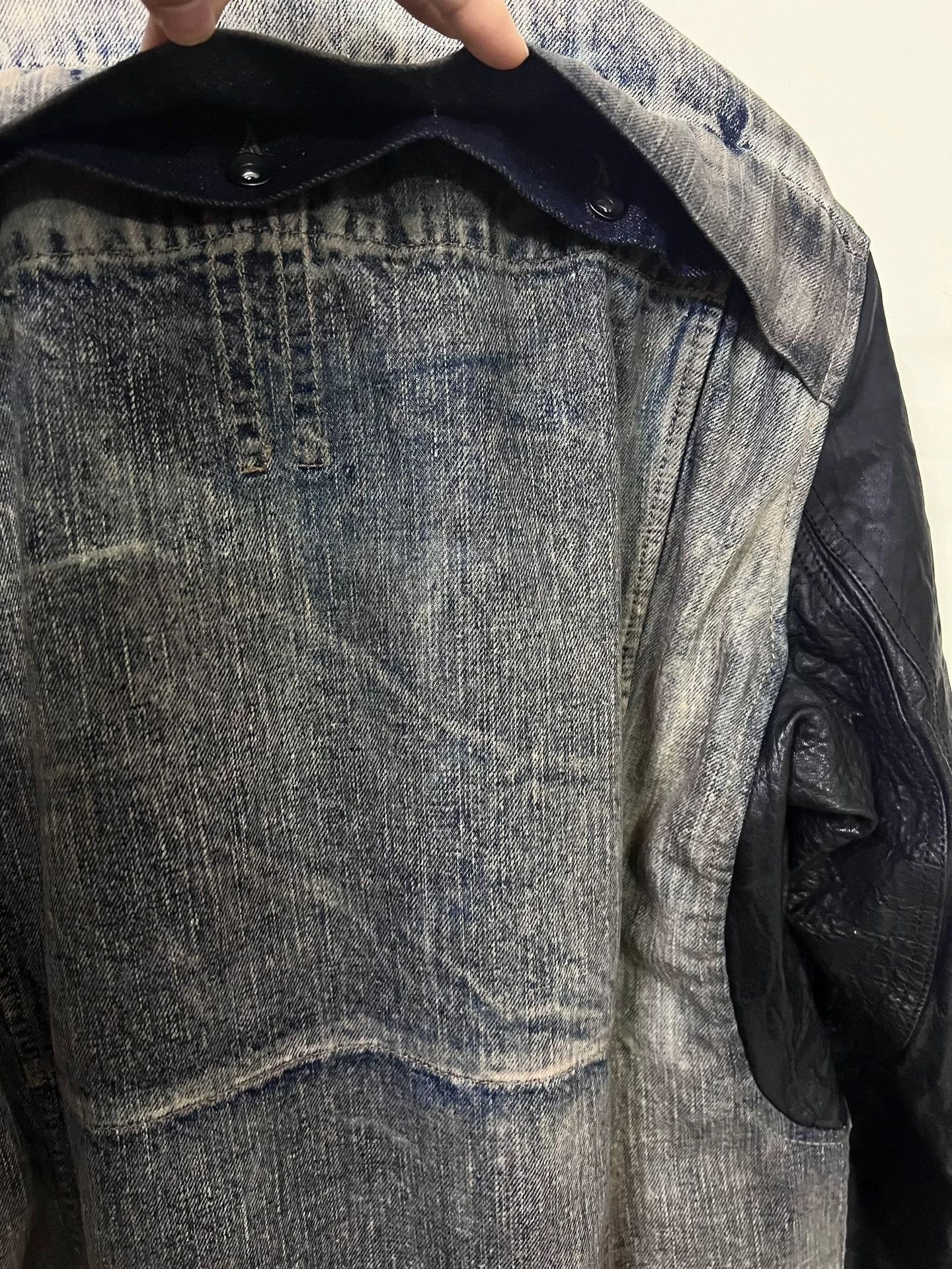 Rick Owens Drkshdw Rick Owens Denim and Leather Jacket Size US L / EU 52-54 / 3 - 6 Thumbnail