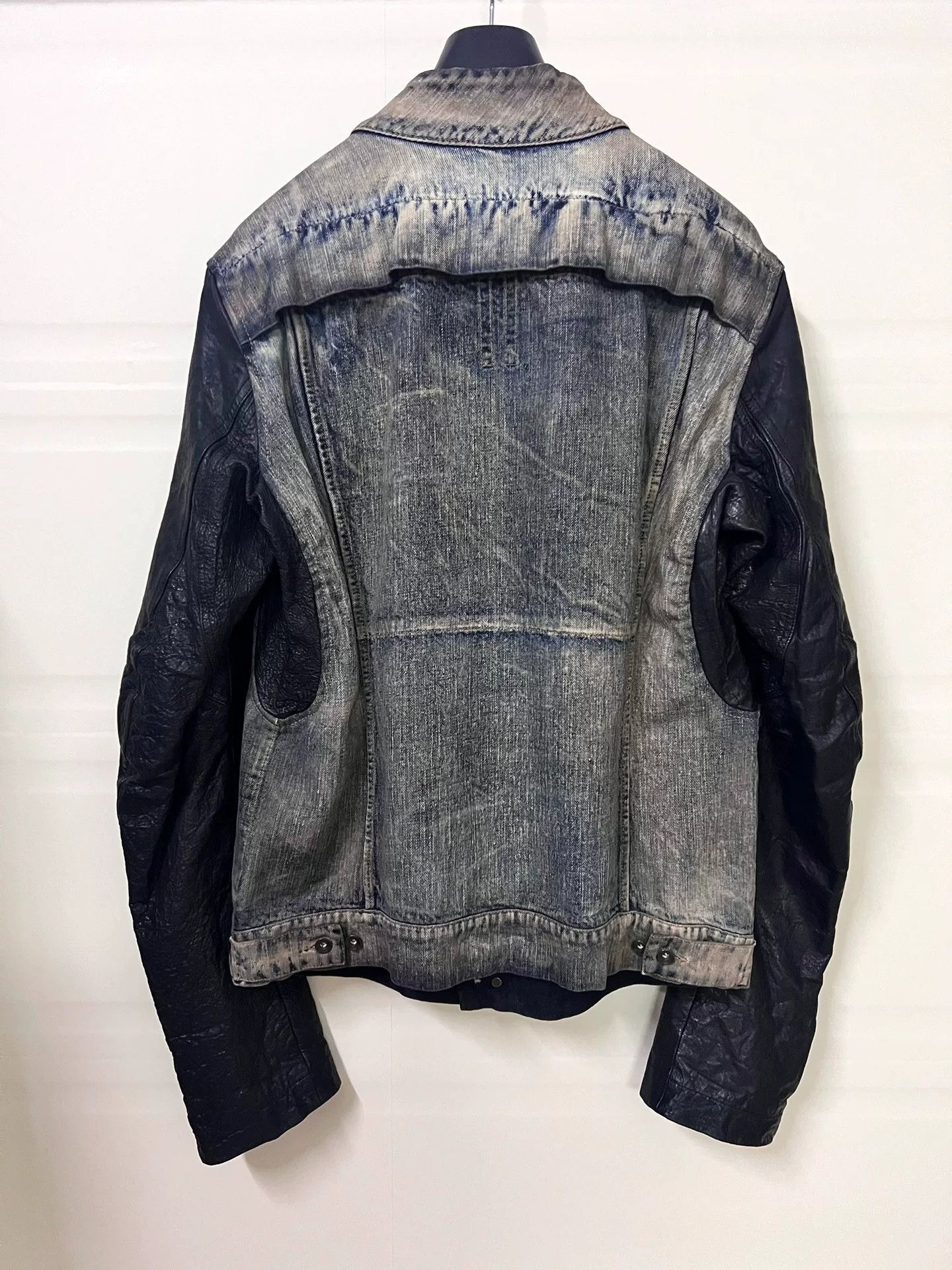 Rick Owens Drkshdw Rick Owens Denim and Leather Jacket Size US L / EU 52-54 / 3 - 4 Thumbnail