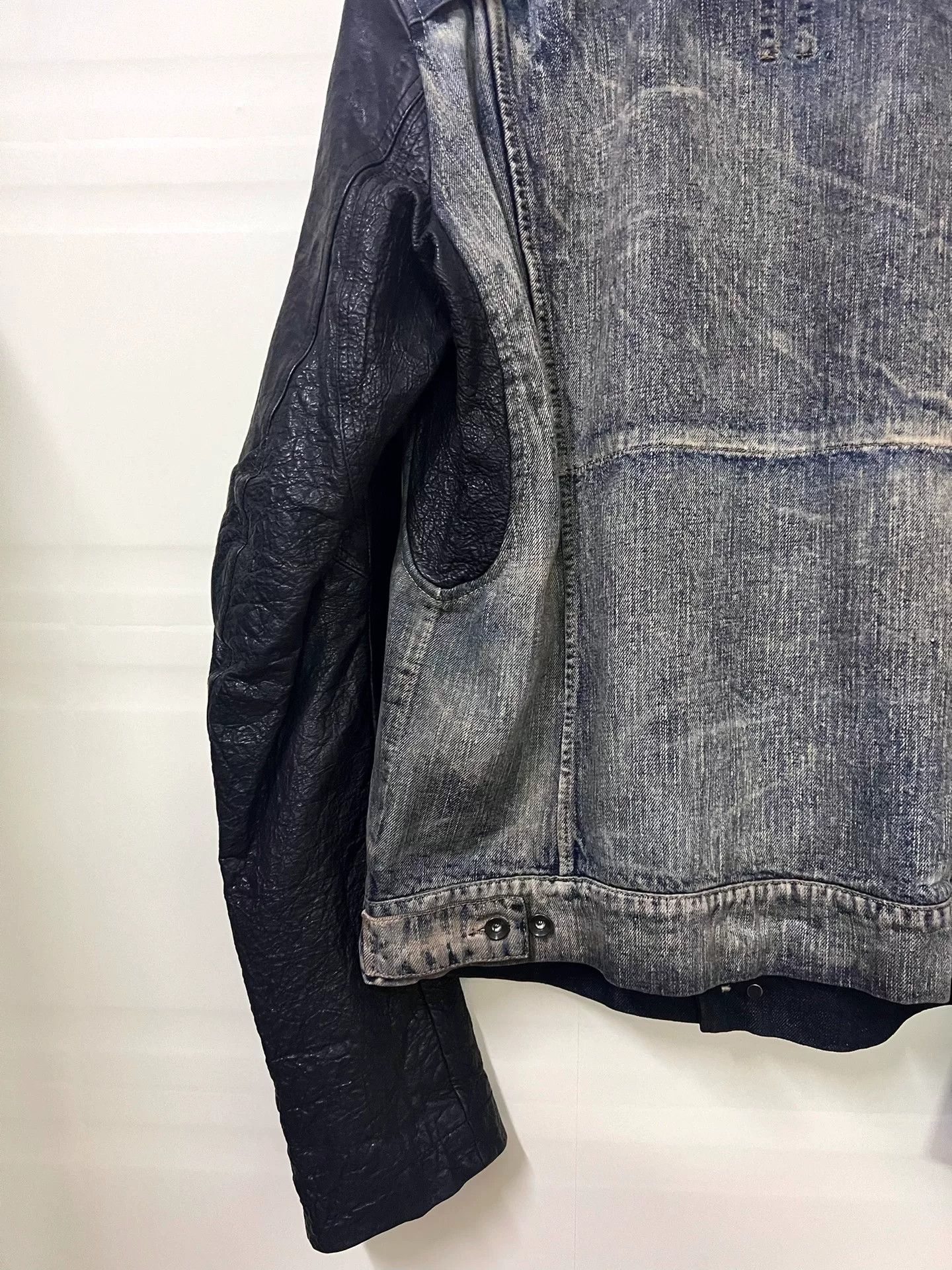 Rick Owens Drkshdw Rick Owens Denim and Leather Jacket Size US L / EU 52-54 / 3 - 5 Thumbnail