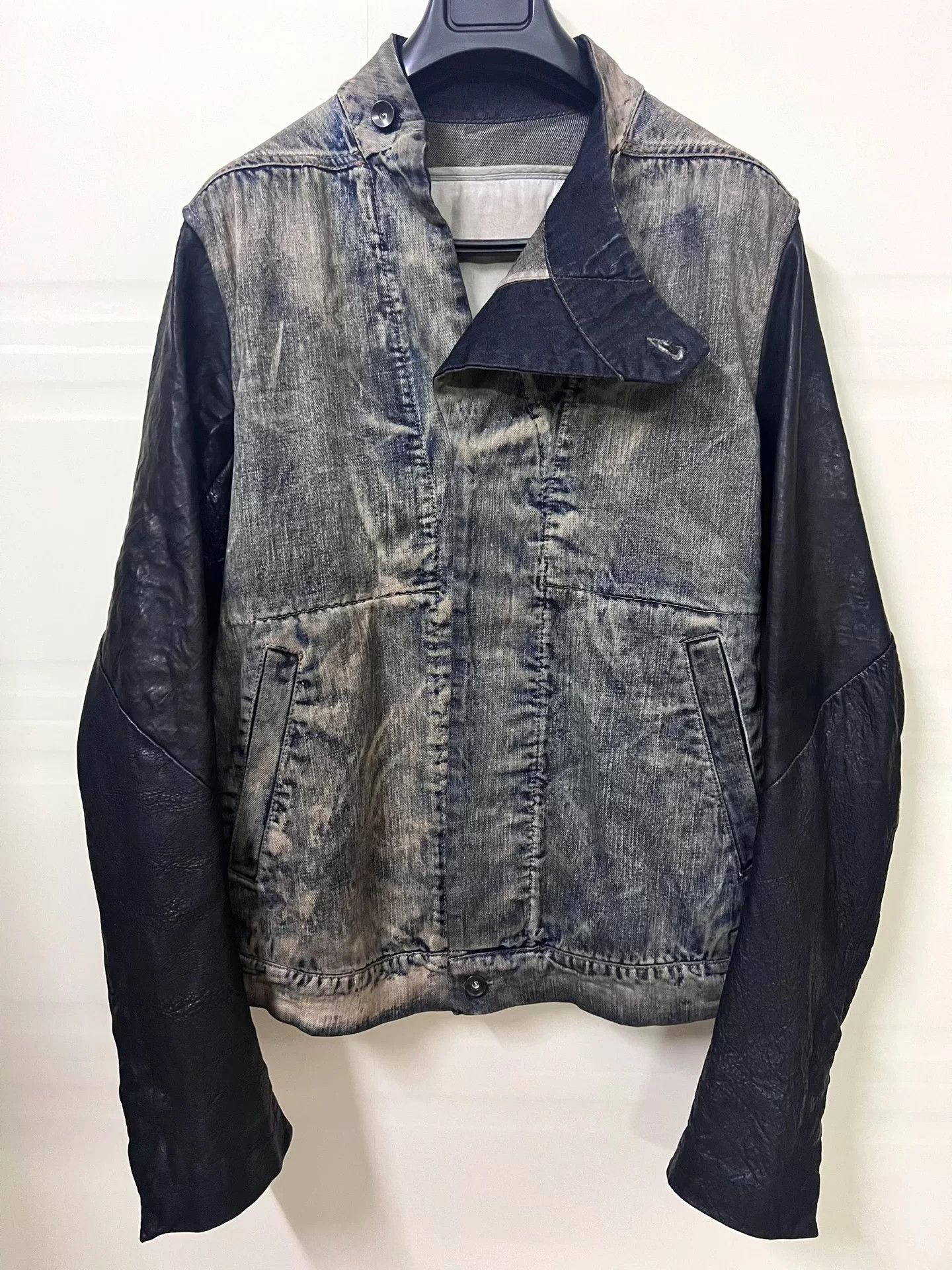 Rick Owens Drkshdw Rick Owens Denim and Leather Jacket Size US L / EU 52-54 / 3 - 3 Thumbnail