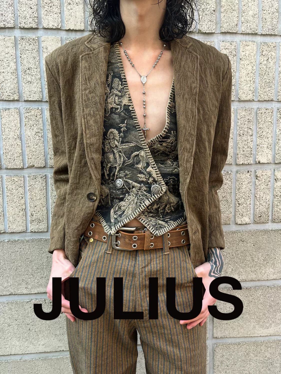 Julius Gray Vintage Fabric Suit Jacket Size US M / EU 48-50 / 2 - 9 Thumbnail