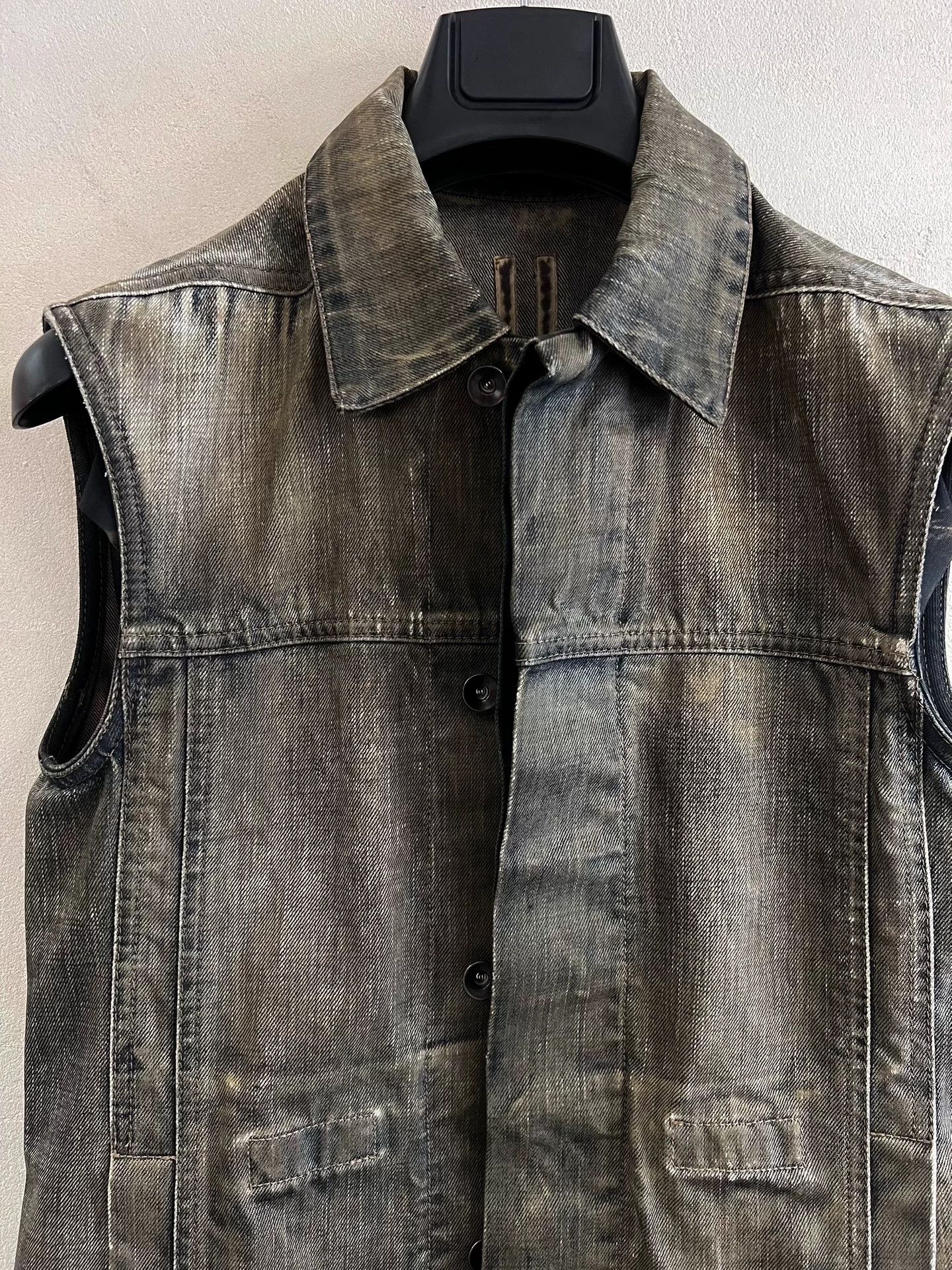 Rick Owens Drkshdw Rick Owens Distressed Denim Vest Jacket Size US XS / EU 42 / 0 - 4 Thumbnail