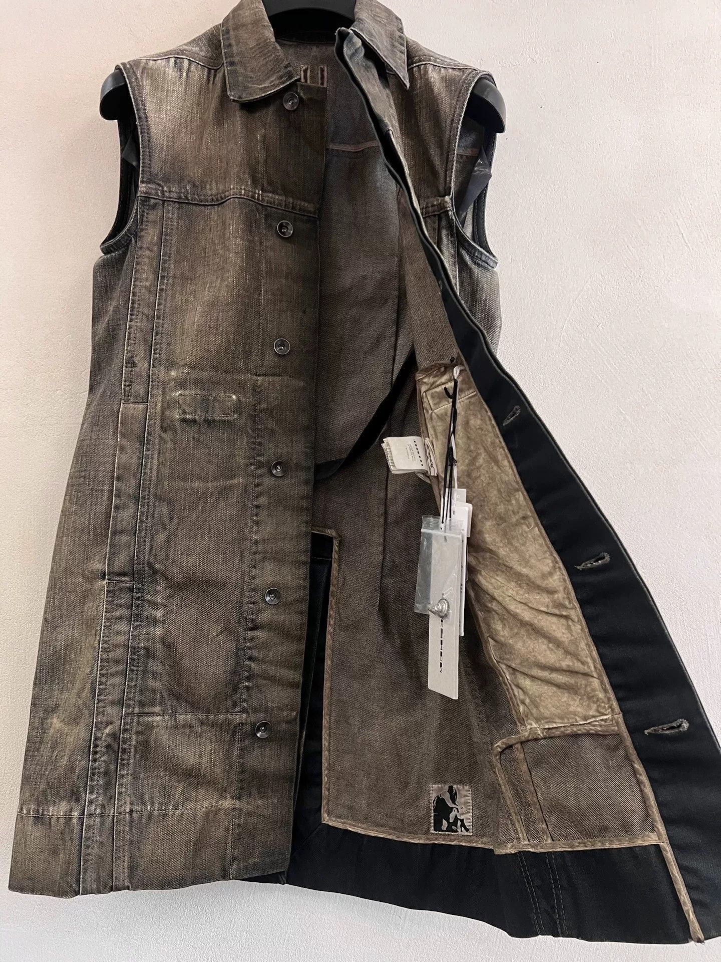 Rick Owens Drkshdw Rick Owens Distressed Denim Vest Jacket Size US XS / EU 42 / 0 - 2 Thumbnail