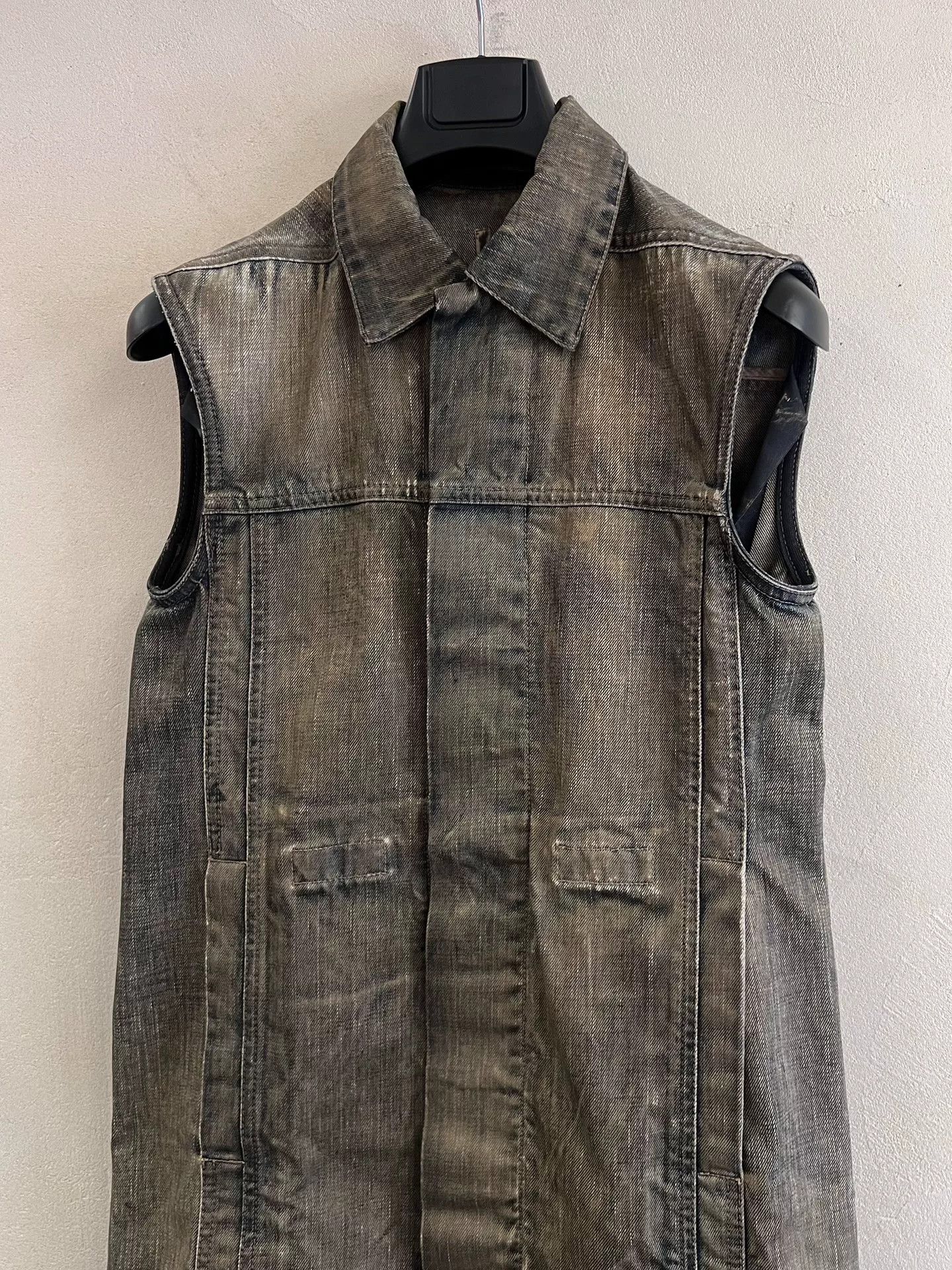 Rick Owens Drkshdw Rick Owens Distressed Denim Vest Jacket Size US XS / EU 42 / 0 - 6 Thumbnail
