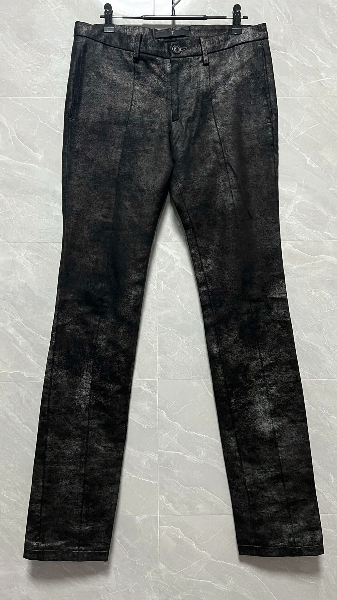 Julius Julius 7 Distressed Silver Gray Pants Size US 26 / EU 42 - 3 Thumbnail