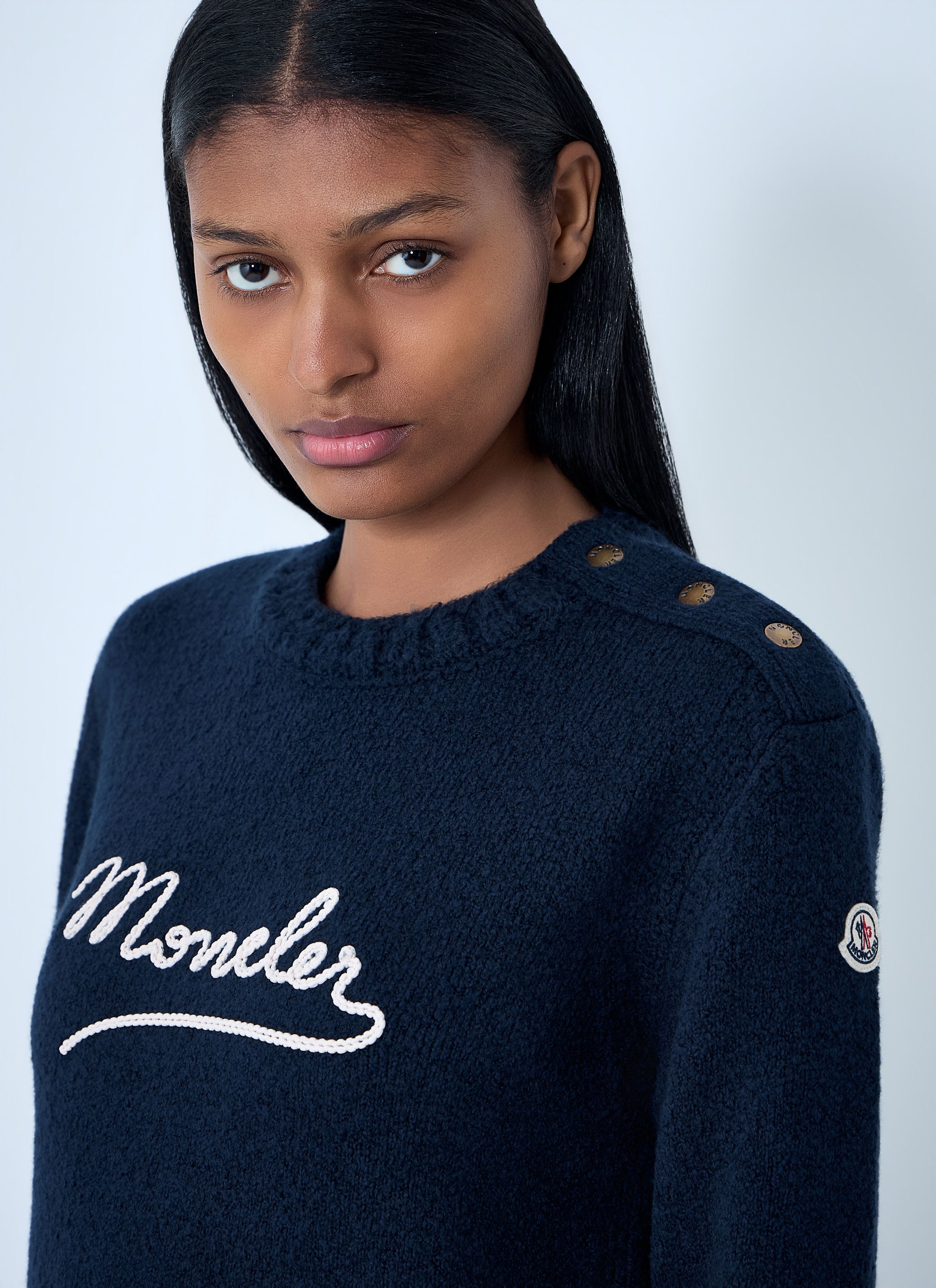 Moncler Embroidered Logo Wool Sweater Size S / US 4 / IT 40 - 5 Thumbnail