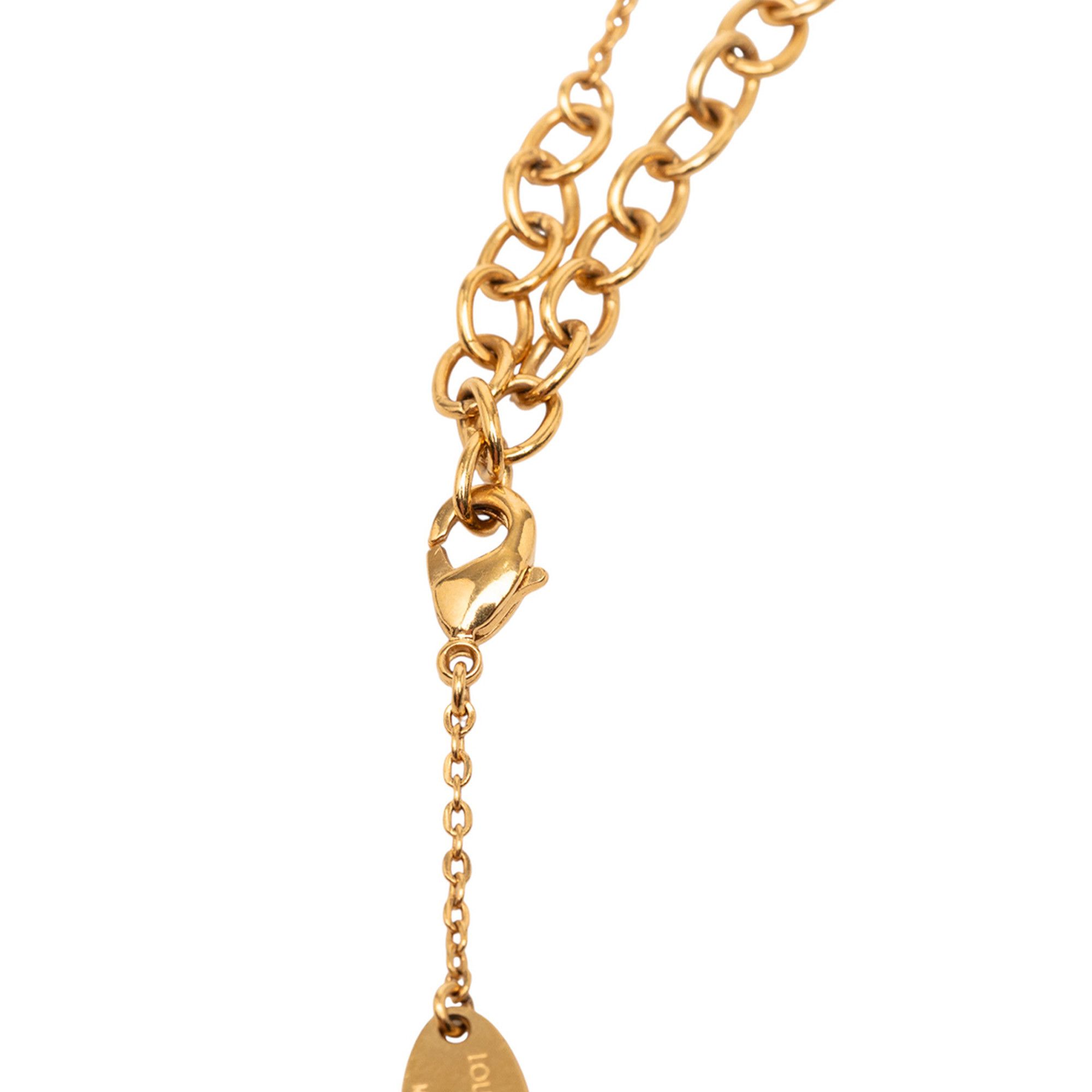 Louis Vuitton Louis Vuitton Gold Plated Nanogram Pendant Necklace Size ONE SIZE - 6 Thumbnail