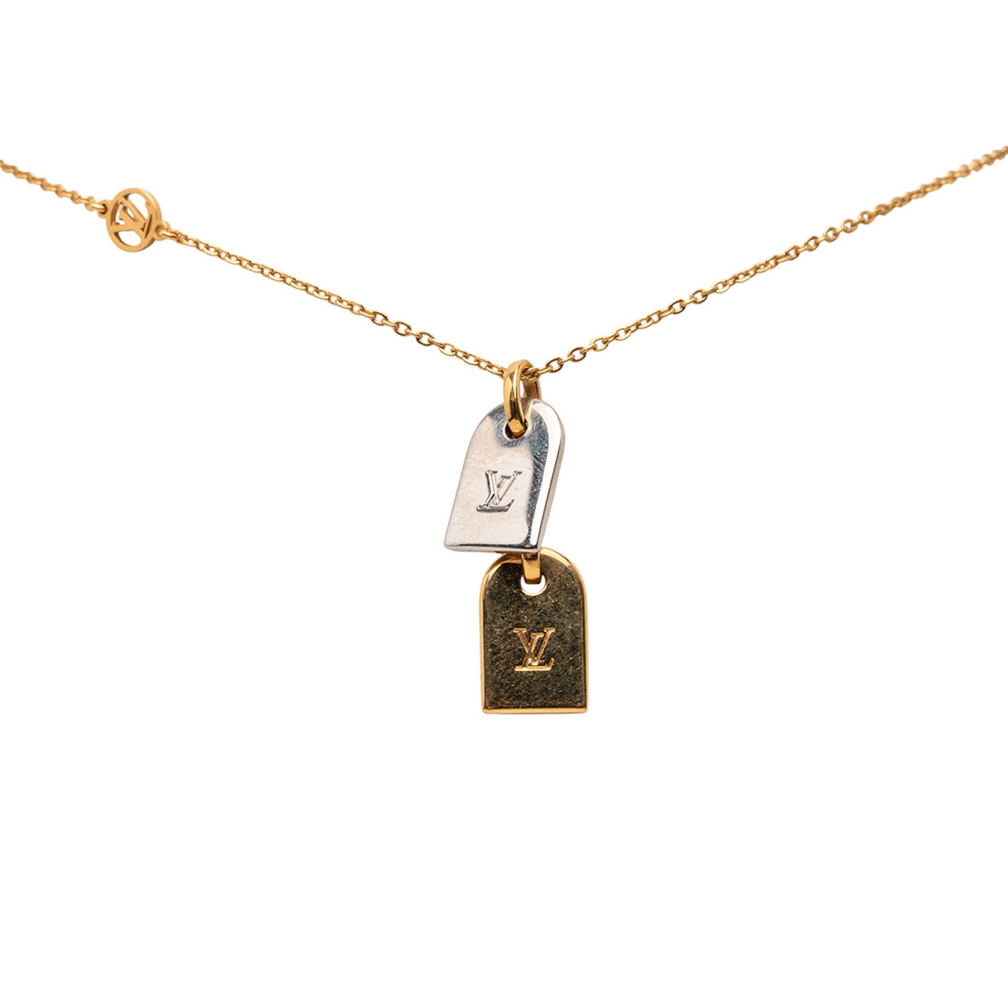 Louis Vuitton Louis Vuitton Gold Plated Nanogram Pendant Necklace Size ONE SIZE - 2 Thumbnail