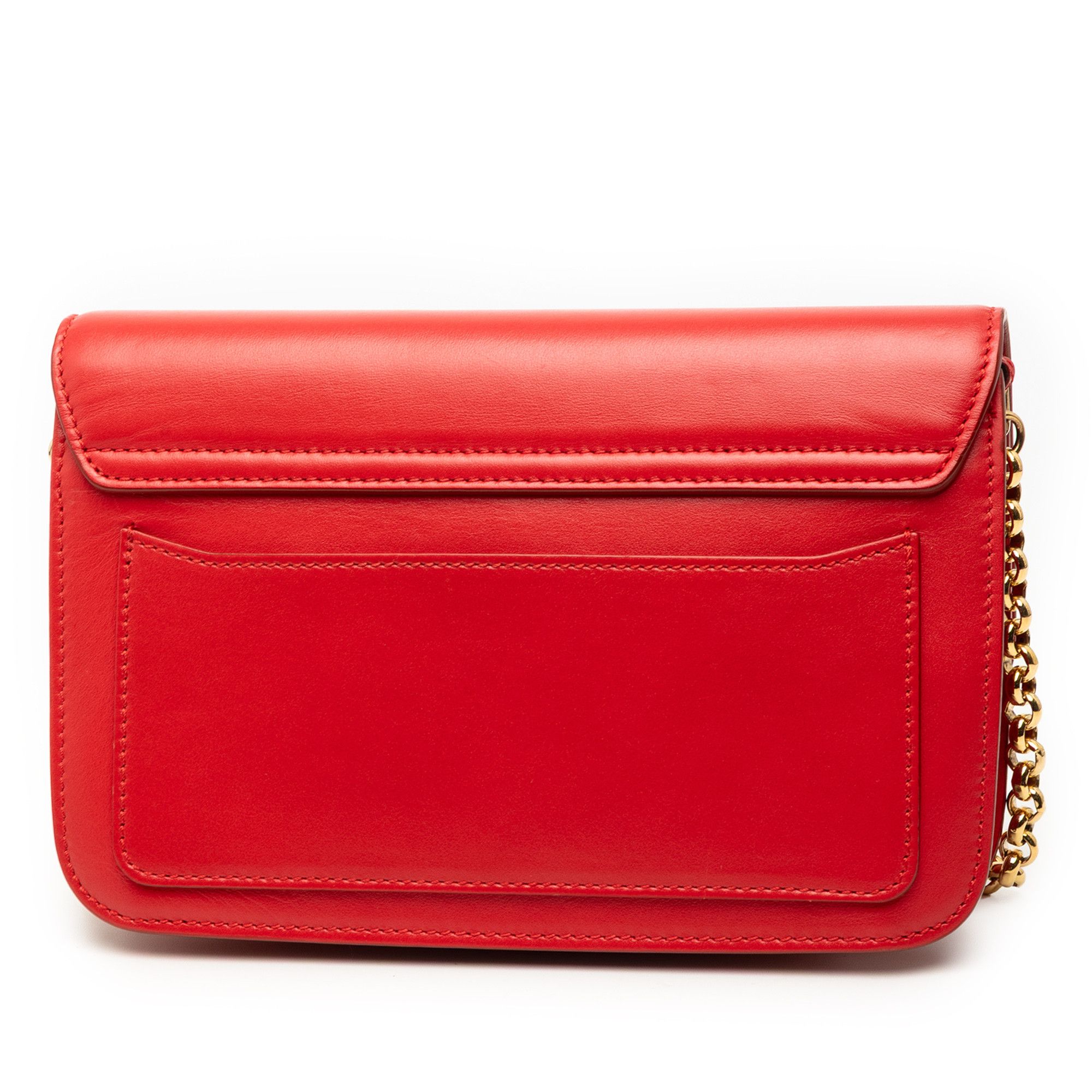Salvatore Ferragamo Salvatore Ferragamo Small Calfskin and Suede C Clutch With Chain Size ONE SIZE - 2 Thumbnail