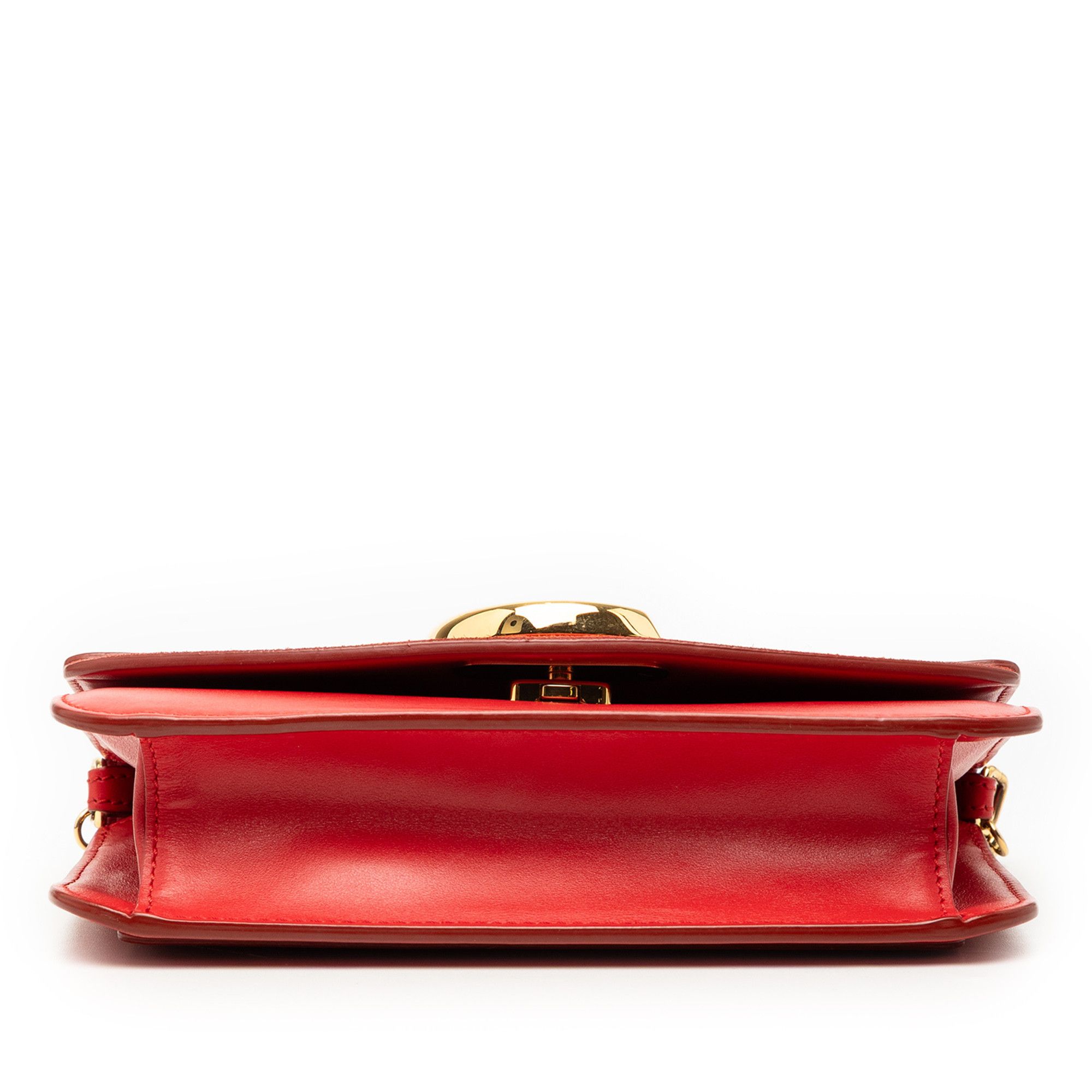 Salvatore Ferragamo Salvatore Ferragamo Small Calfskin and Suede C Clutch With Chain Size ONE SIZE - 3 Thumbnail