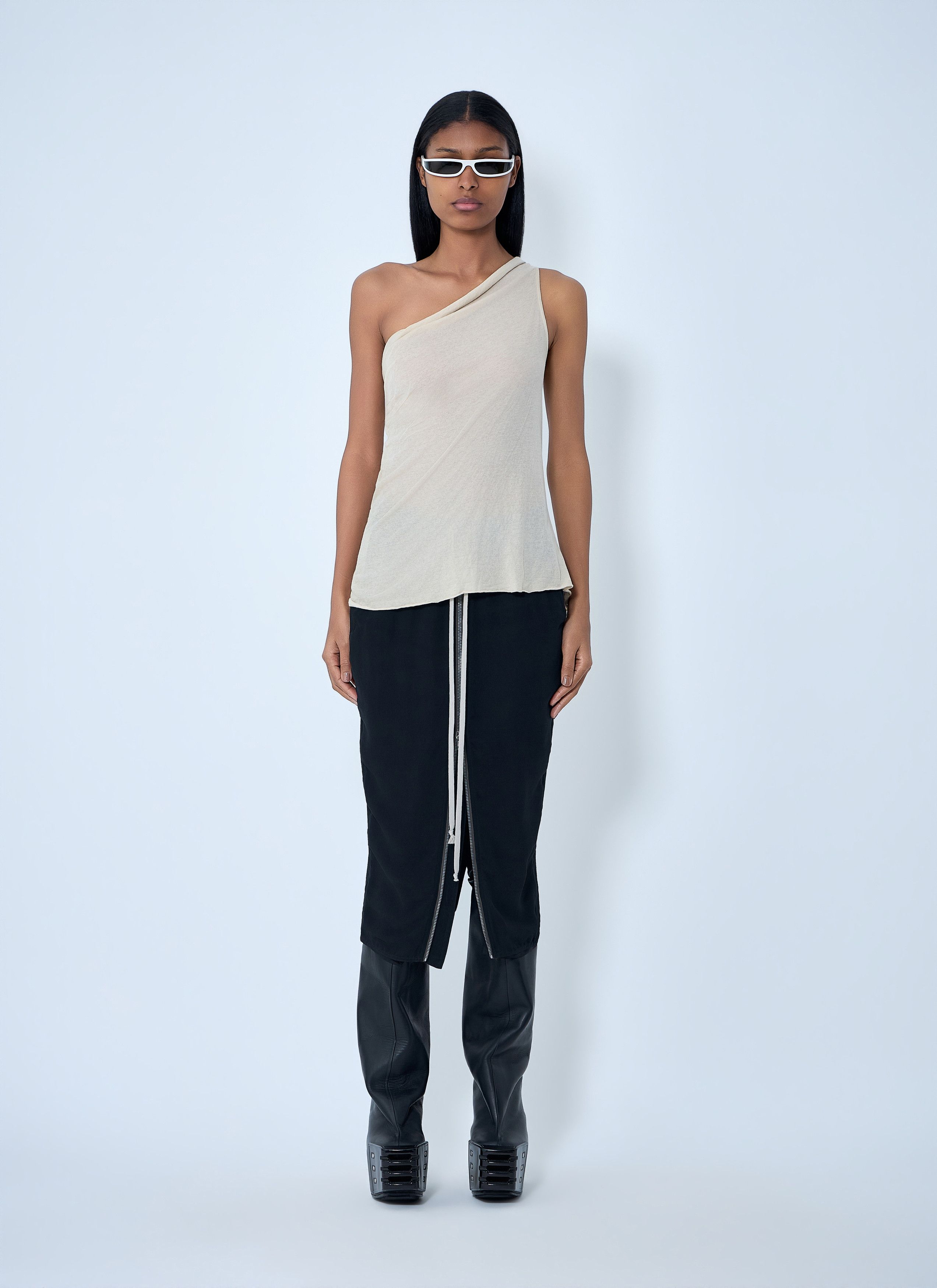 Rick Owens Asymmetric Draped T-Shirt Size M / US 6-8 / IT 42-44 - 2 Thumbnail
