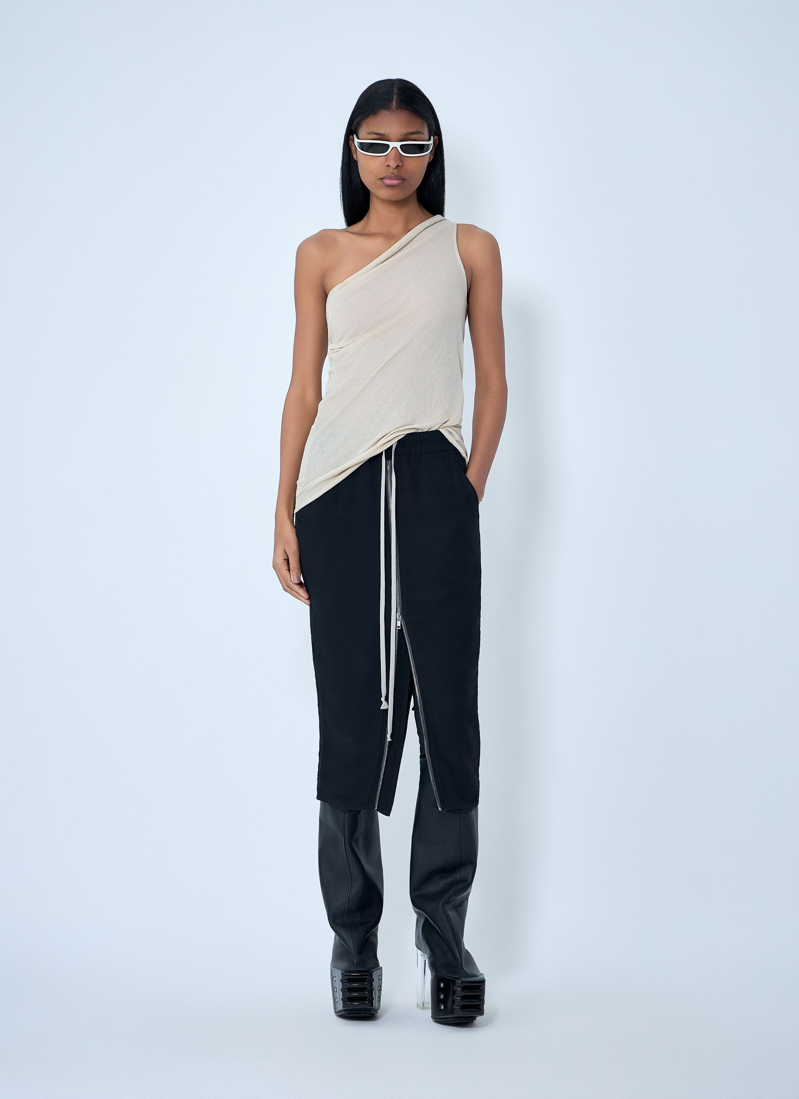 Rick Owens Elasticated Midi Skirt Size 28" / US 6 / IT 42 - 2 Thumbnail