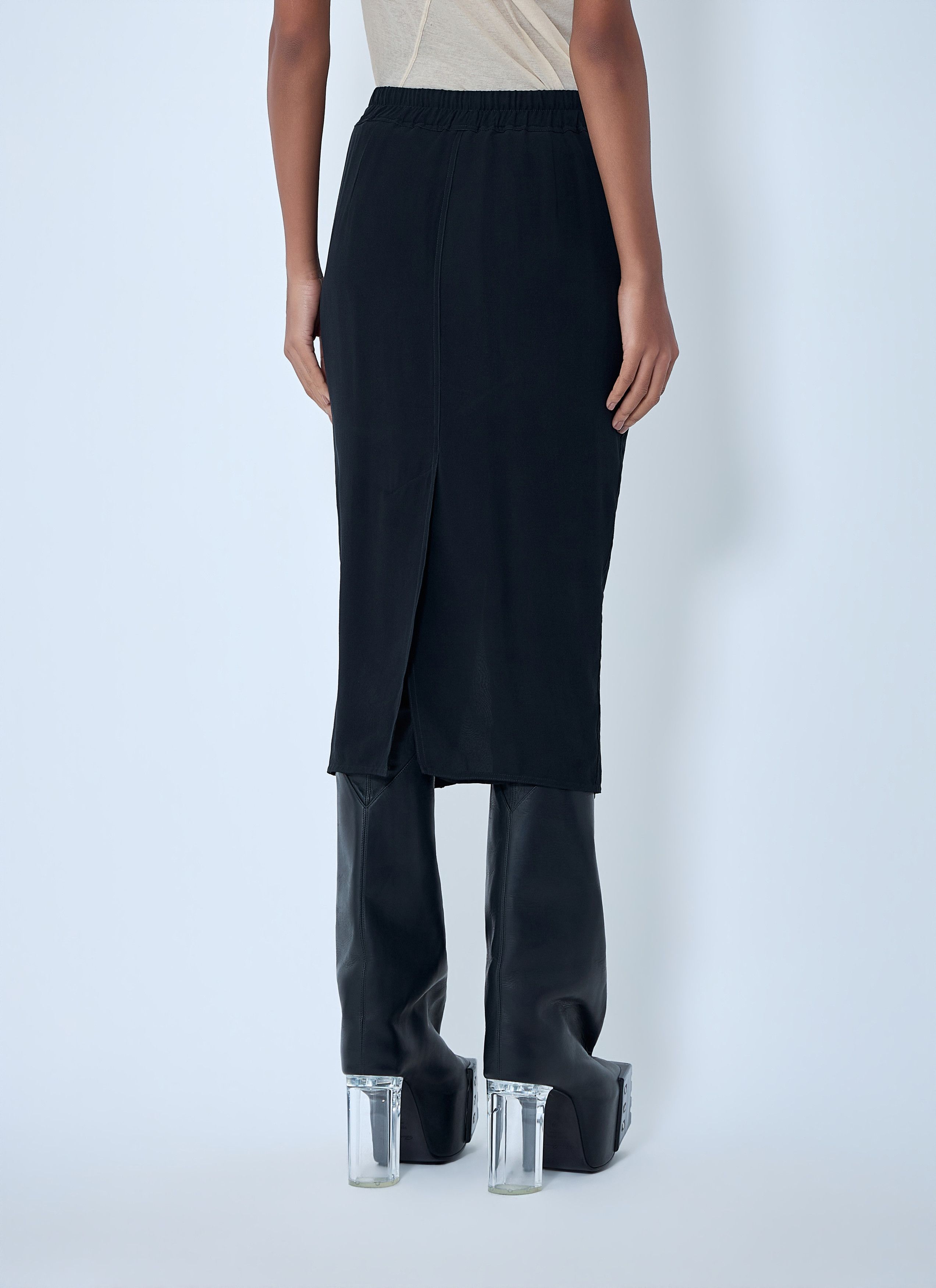 Rick Owens Elasticated Midi Skirt Size 30" / US 8 / IT 44 - 4 Thumbnail