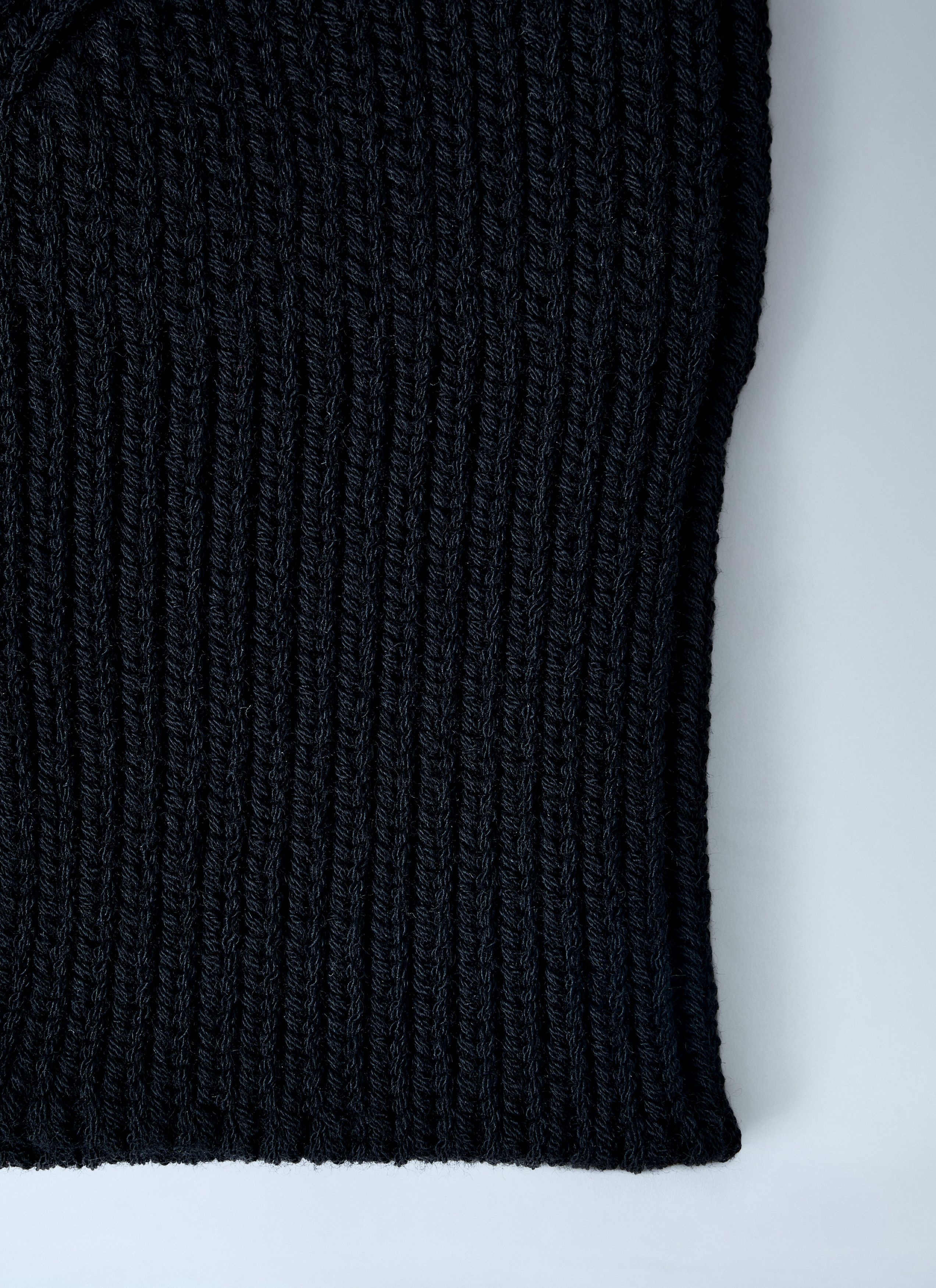 Rick Owens Ribbed Knit Balaclava Size ONE SIZE - 3 Thumbnail