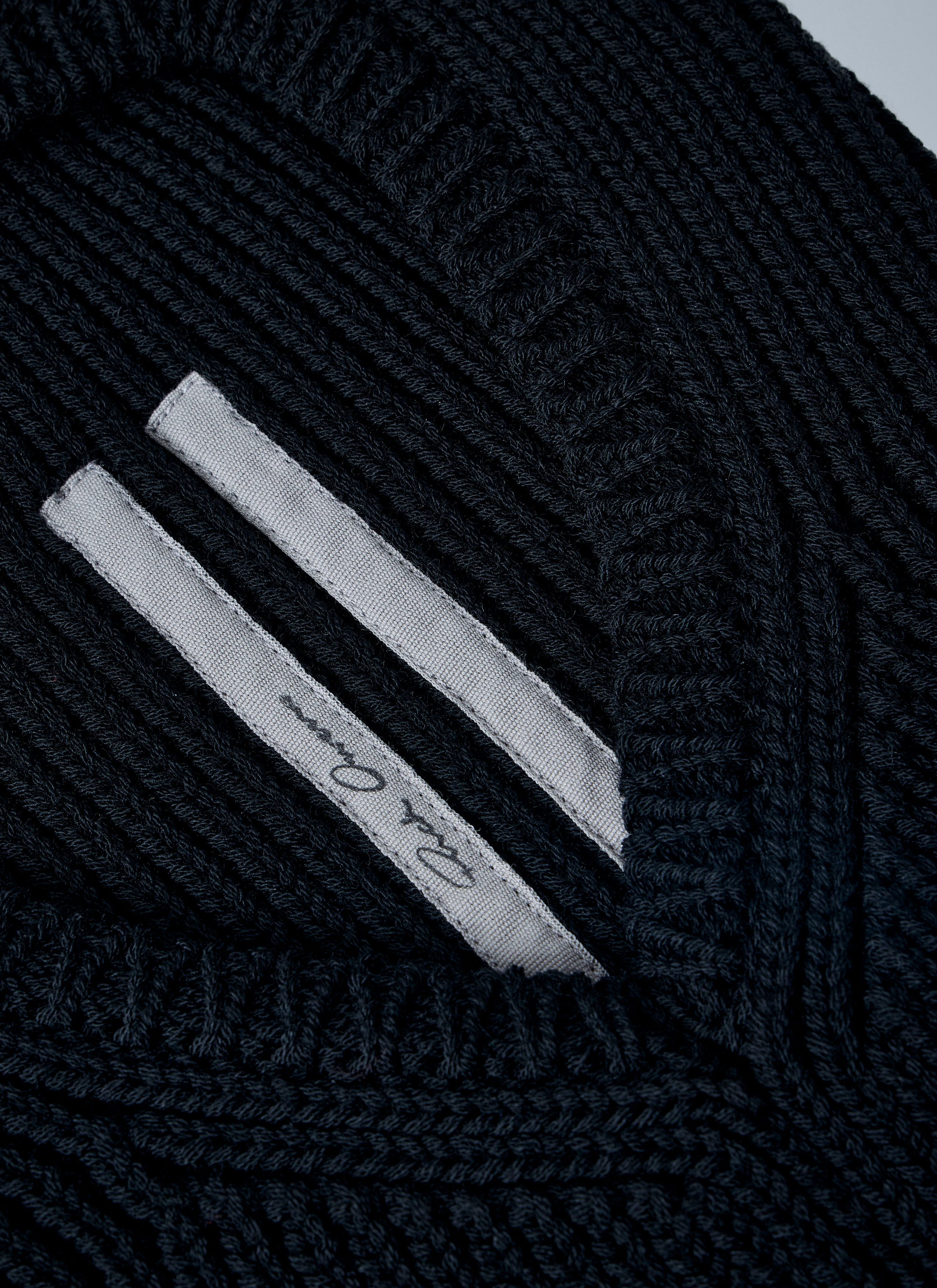 Rick Owens Ribbed Knit Balaclava Size ONE SIZE - 2 Thumbnail