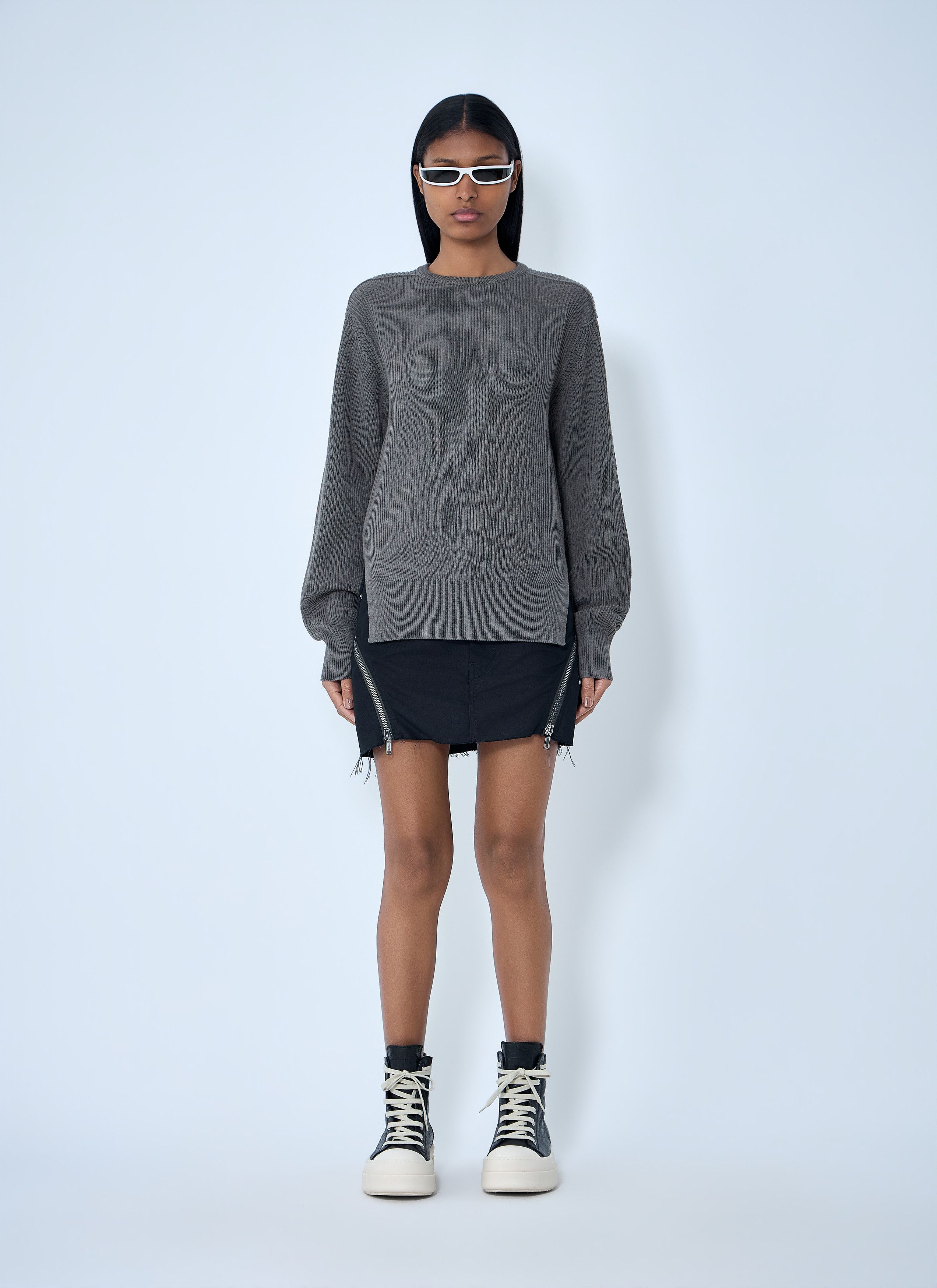 Rick Owens Ribbed Knit Sweater Size XS / US 0-2 / IT 36-38 - 2 Thumbnail