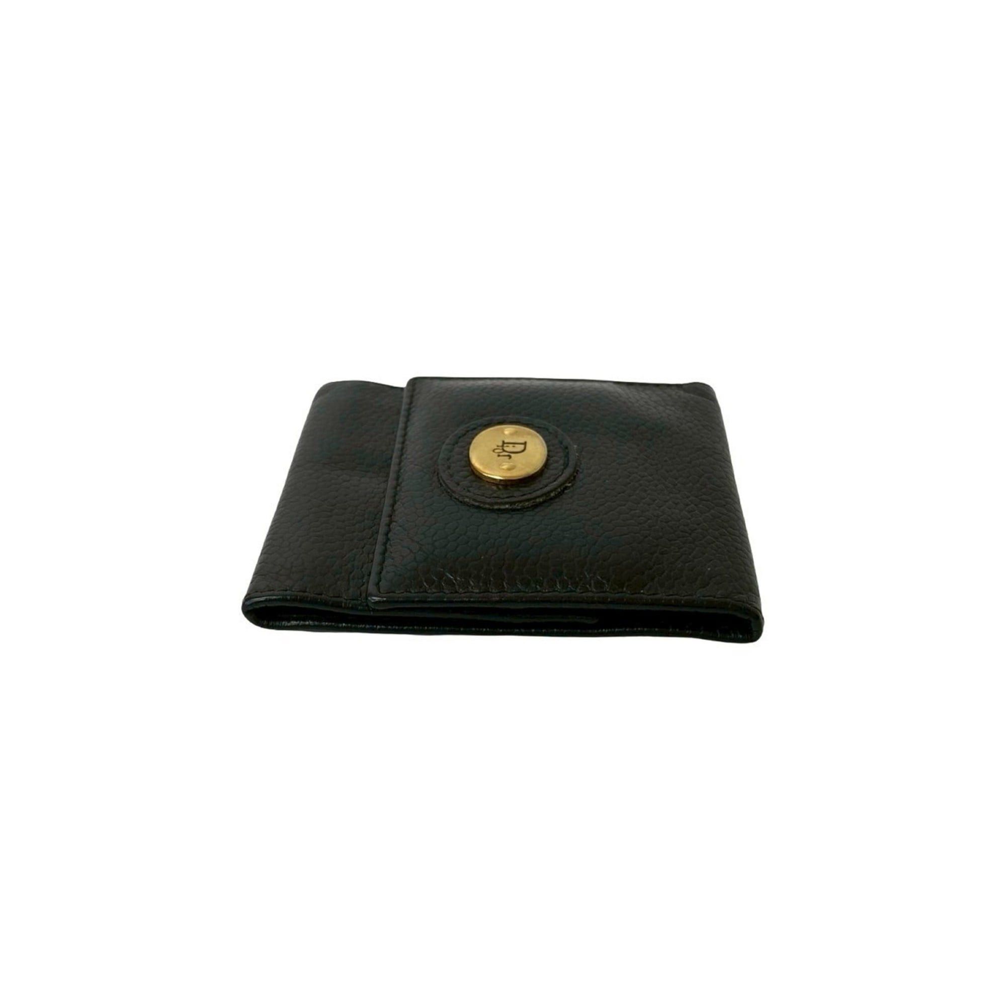 Dior Christian Dior Logo Leather Coin Case, Black, 04061 Size ONE SIZE - 4 Thumbnail