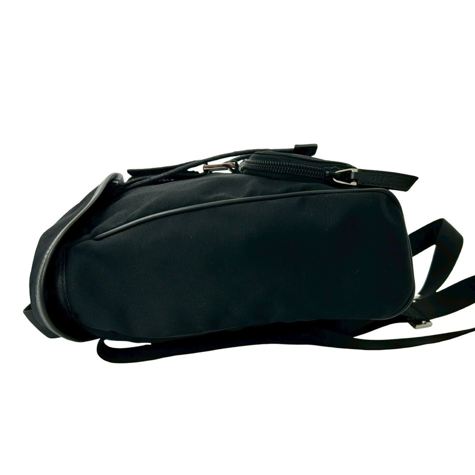 Gucci Gucci Logo Nylon Calf Leather Mini Rucksack Backpack Daypack Black Women's 27194 Size ONE SIZE - 6 Thumbnail