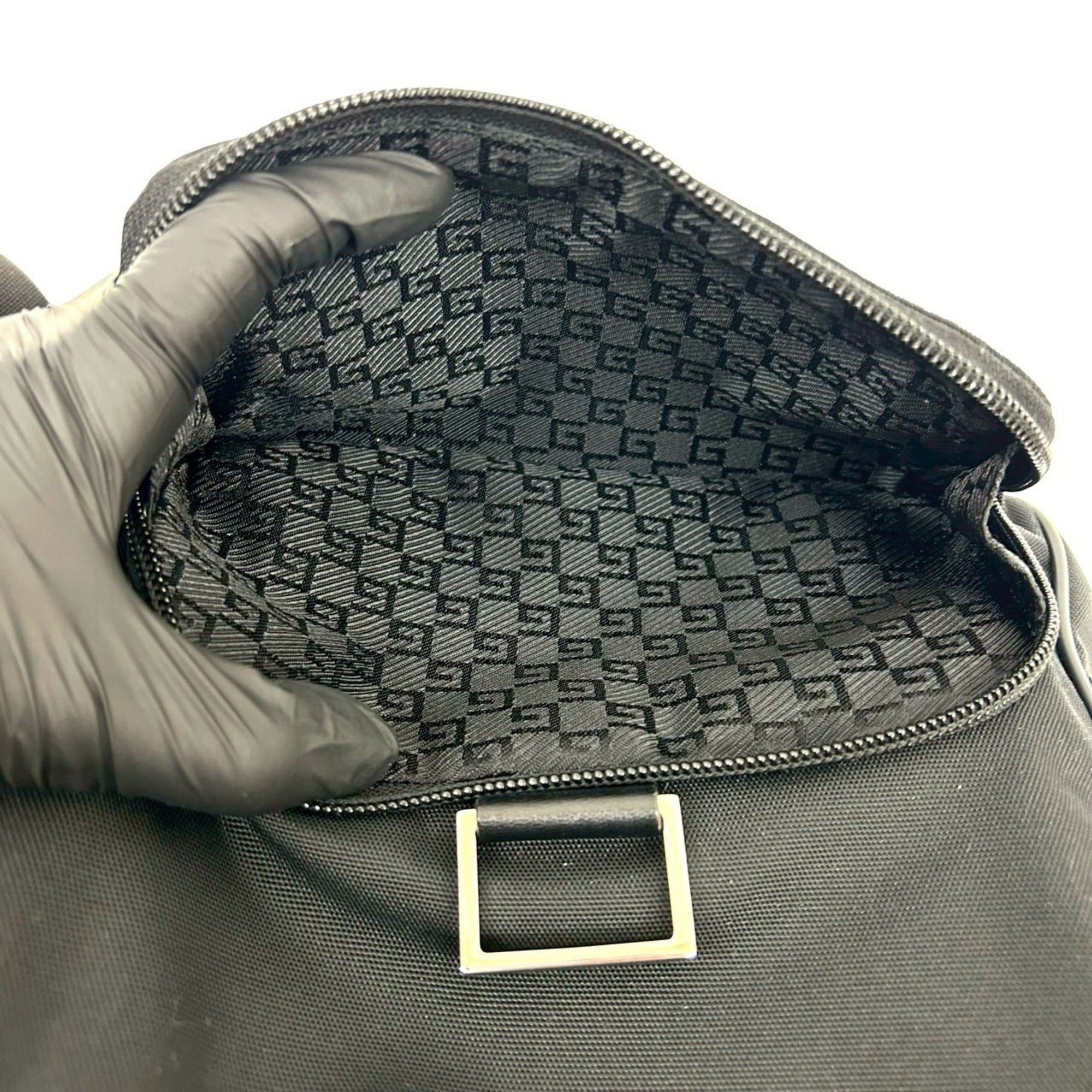 Gucci Gucci Logo Nylon Calf Leather Mini Rucksack Backpack Daypack Black Women's 27194 Size ONE SIZE - 11 Thumbnail