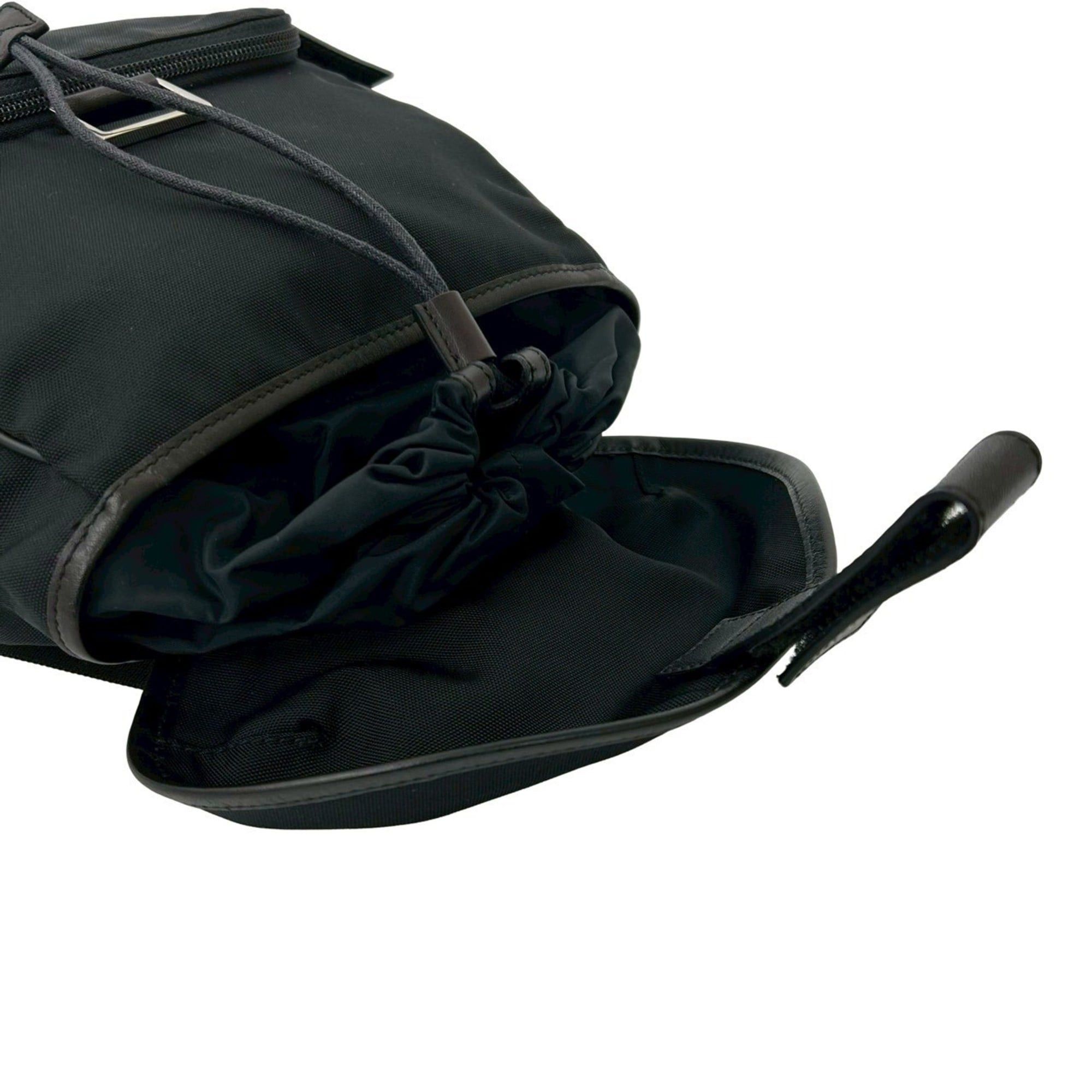 Gucci Gucci Logo Nylon Calf Leather Mini Rucksack Backpack Daypack Black Women's 27194 Size ONE SIZE - 5 Thumbnail