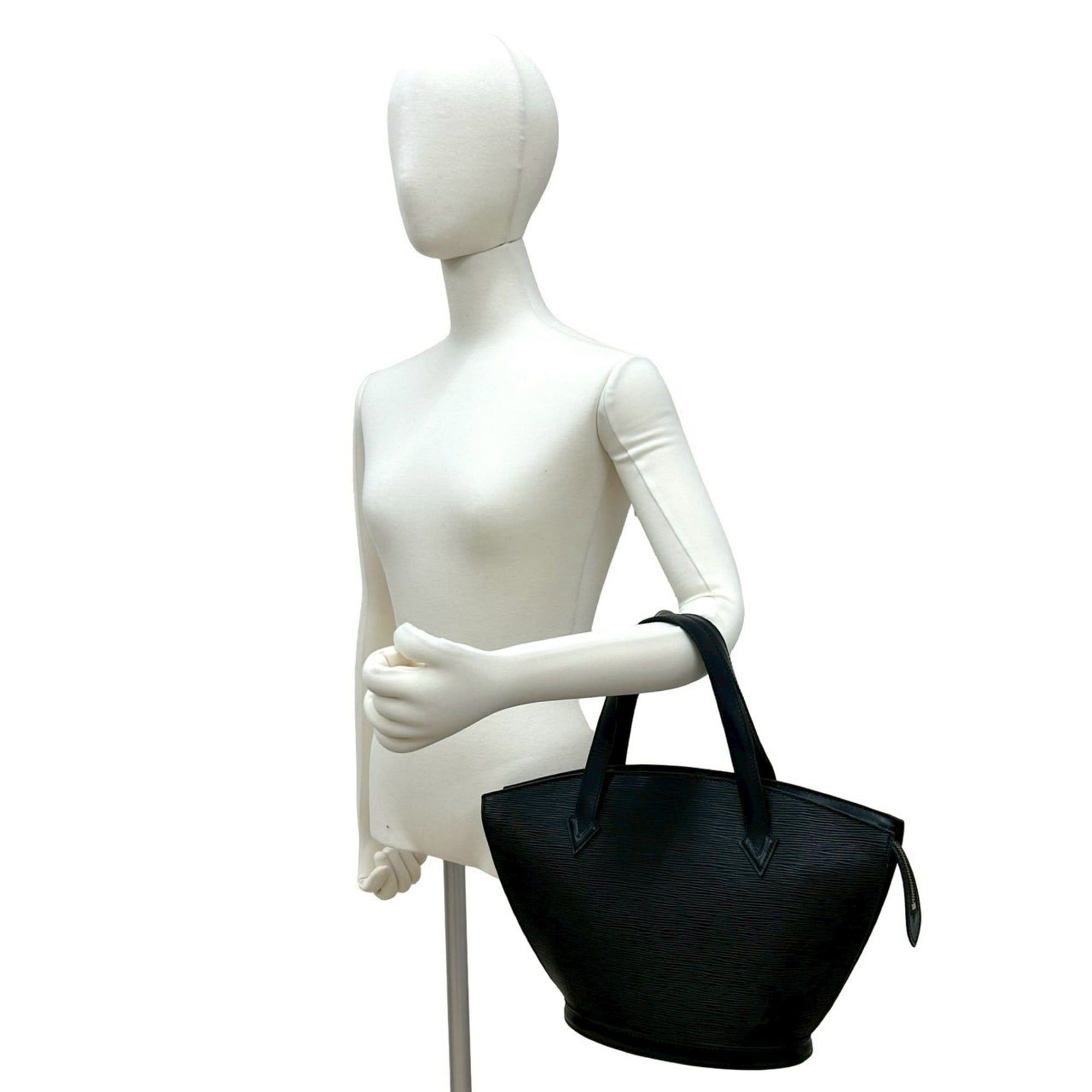 Louis Vuitton LOUIS VUITTON Saint Jacques Epi Leather Handbag/Mini Tote Bag in Noir 22968 Size ONE SIZE - 2 Thumbnail
