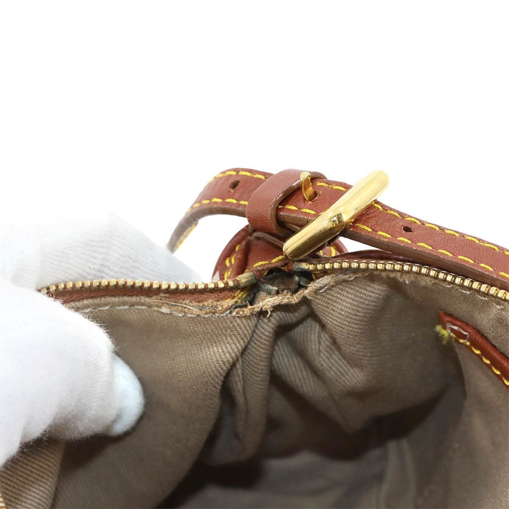Celine Macadam Handbag in canvas and leather beige, brown, gold hardware.