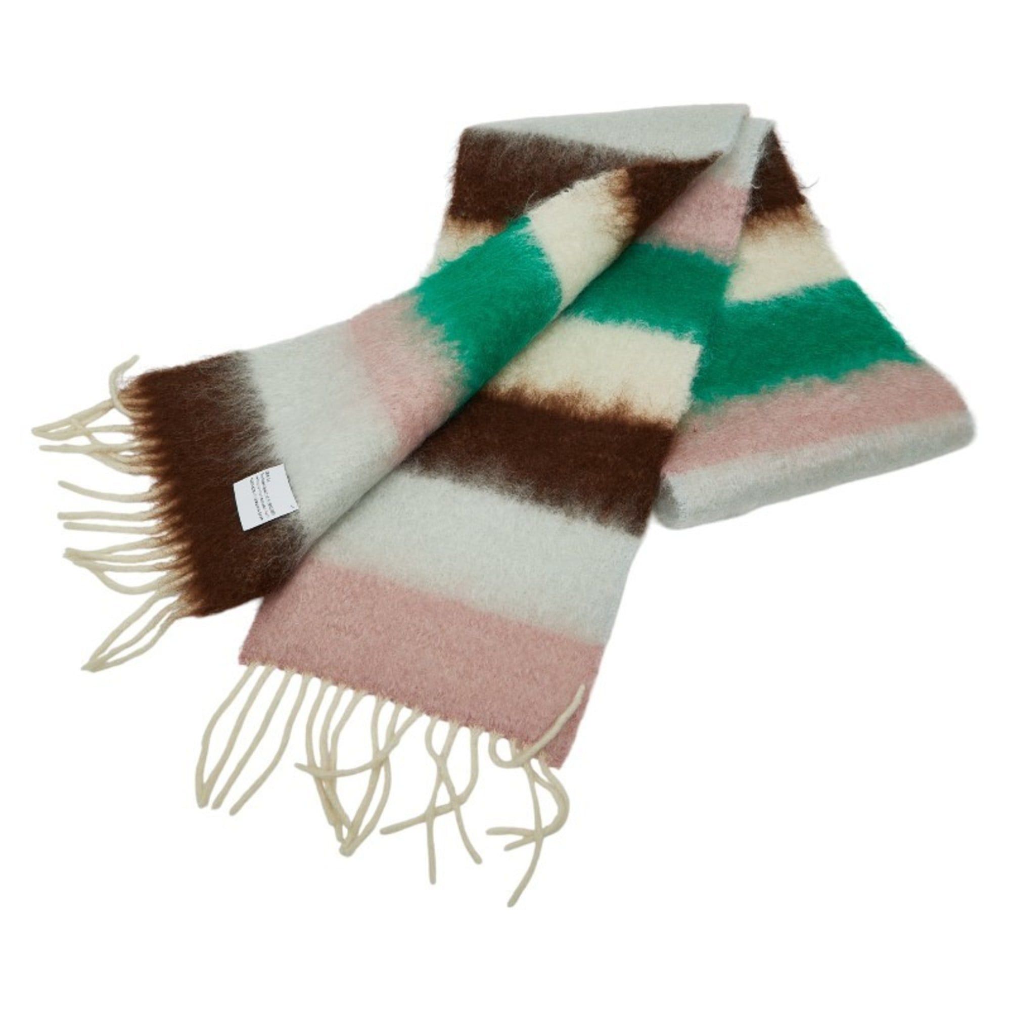 Loewe LOEWE Anagram Stripe Scarf/Muffler in Multicolor Mohair, Wool, and Nylon for Women Size ONE SIZE - 2 Thumbnail