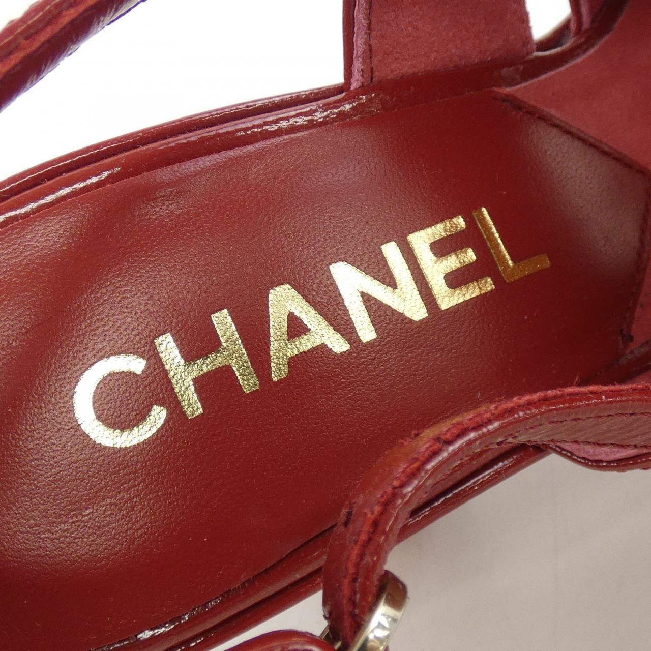 Chanel Chanel Chanel G45016B13070 Crumpled Patent Lambskin Sandals Leather Shoes G45016B13070 DUTY FREE for USA Size ONE SIZE - 6 Thumbnail