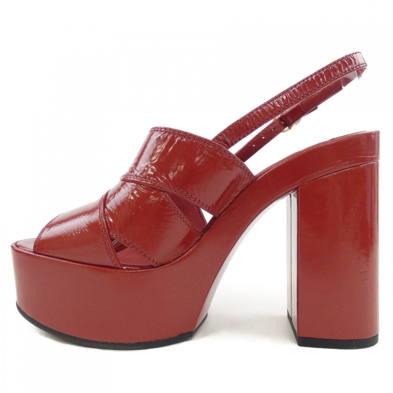 Chanel Chanel Chanel G45016B13070 Crumpled Patent Lambskin Sandals Leather Shoes G45016B13070 DUTY FREE for USA Size ONE SIZE - 2 Thumbnail
