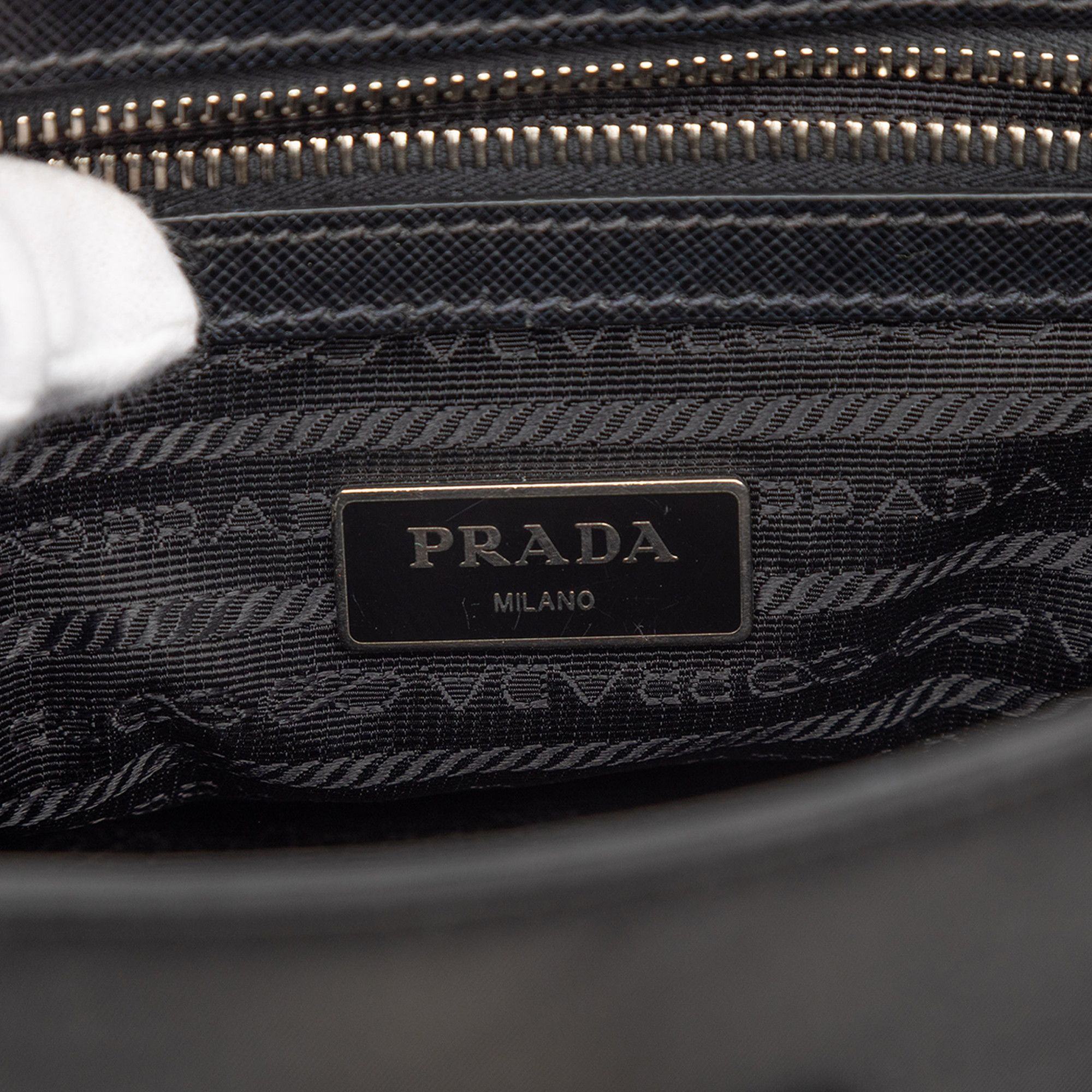 Prada Prada Tartan Saffiano Trimmed Tessuto Satchel Size ONE SIZE - 5 Thumbnail