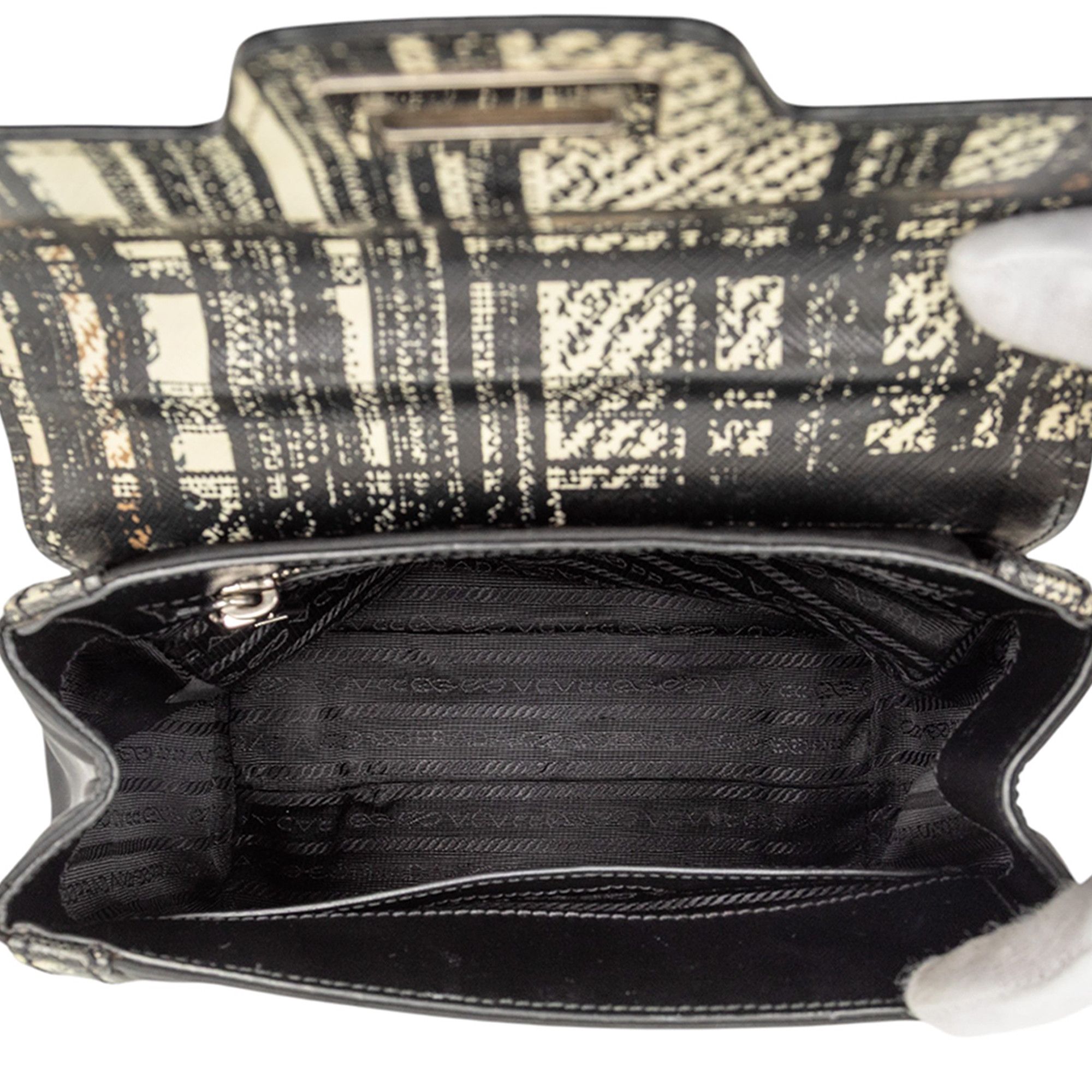 Prada Prada Tartan Saffiano Trimmed Tessuto Satchel Size ONE SIZE - 4 Thumbnail