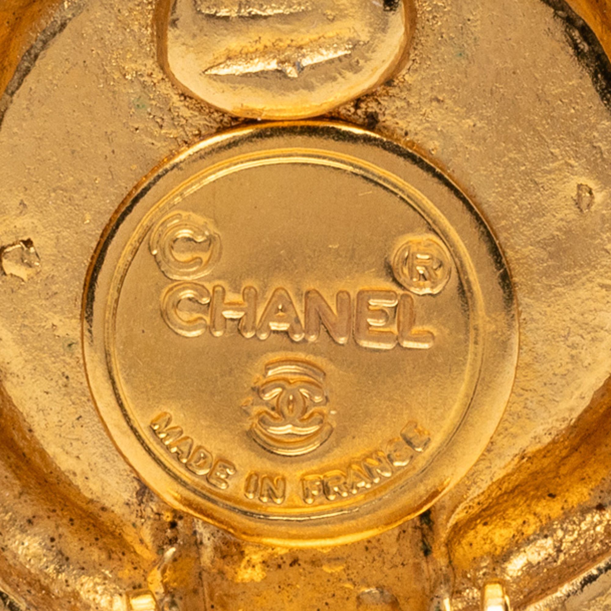 Chanel Chanel Gold Plated CC Round Clip On Earrings Size ONE SIZE - 4 Thumbnail