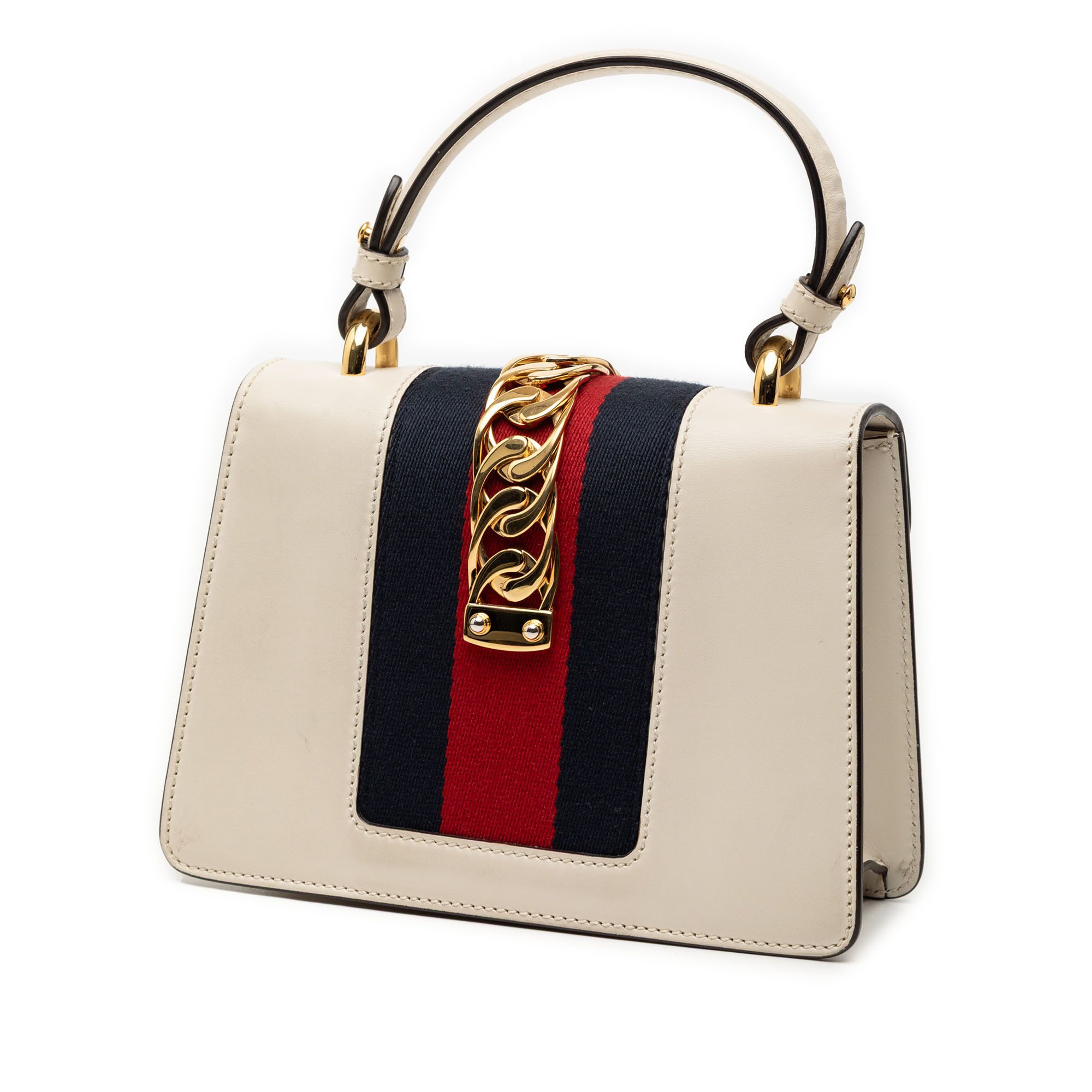 Gucci Gucci Mini Embroidered Leather Sylvie Satchel Size ONE SIZE - 2 Thumbnail