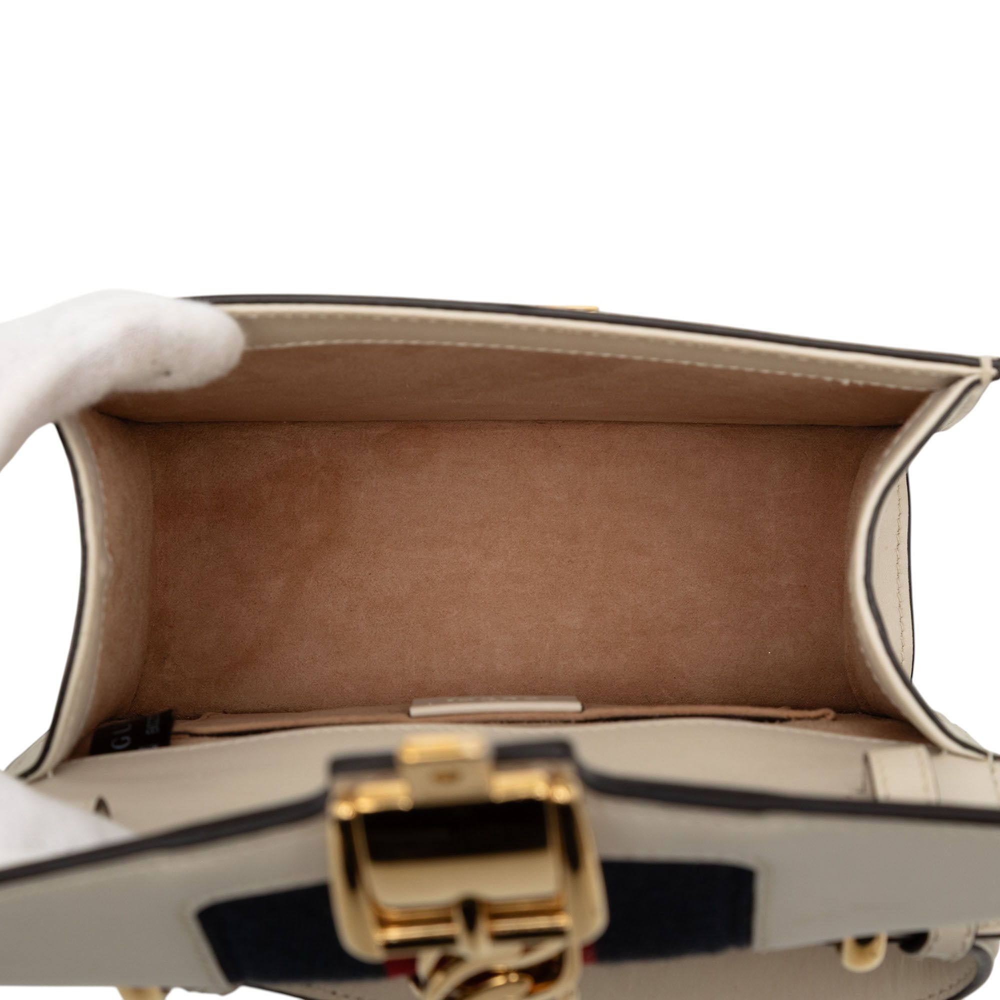 Gucci Gucci Mini Embroidered Leather Sylvie Satchel Size ONE SIZE - 4 Thumbnail