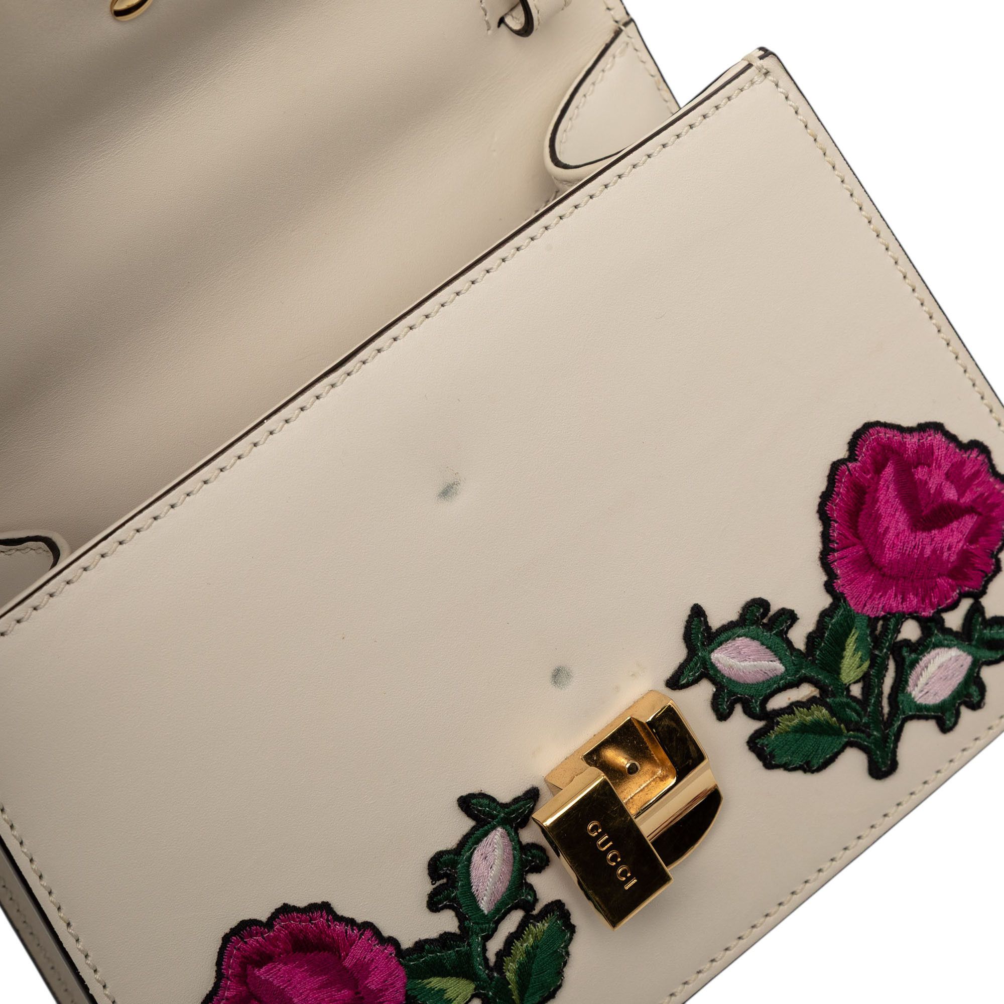 Gucci Gucci Mini Embroidered Leather Sylvie Satchel Size ONE SIZE - 7 Thumbnail