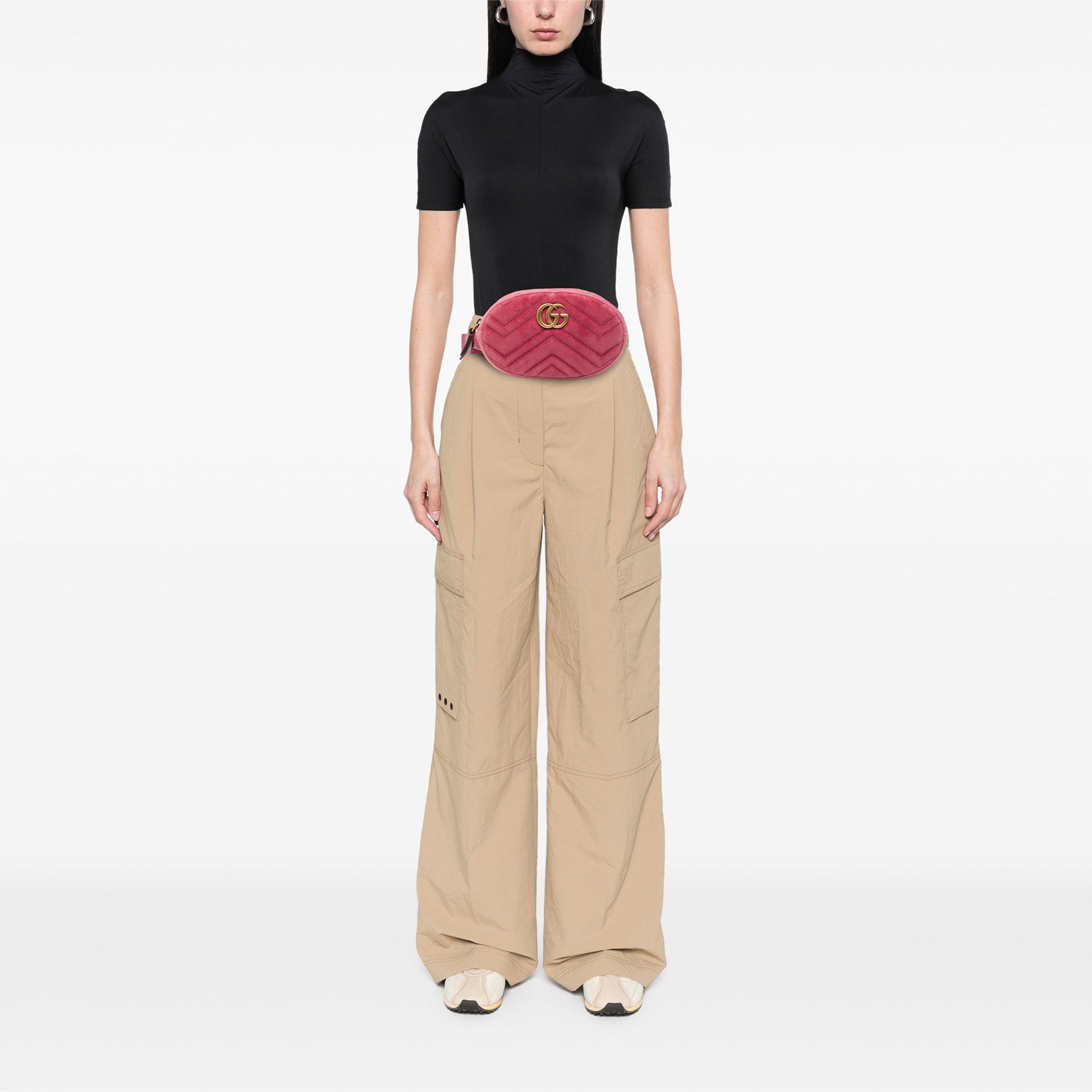 Gucci Gucci GG Marmont Matelasse Velvet Belt Bag Size ONE SIZE - 8 Thumbnail