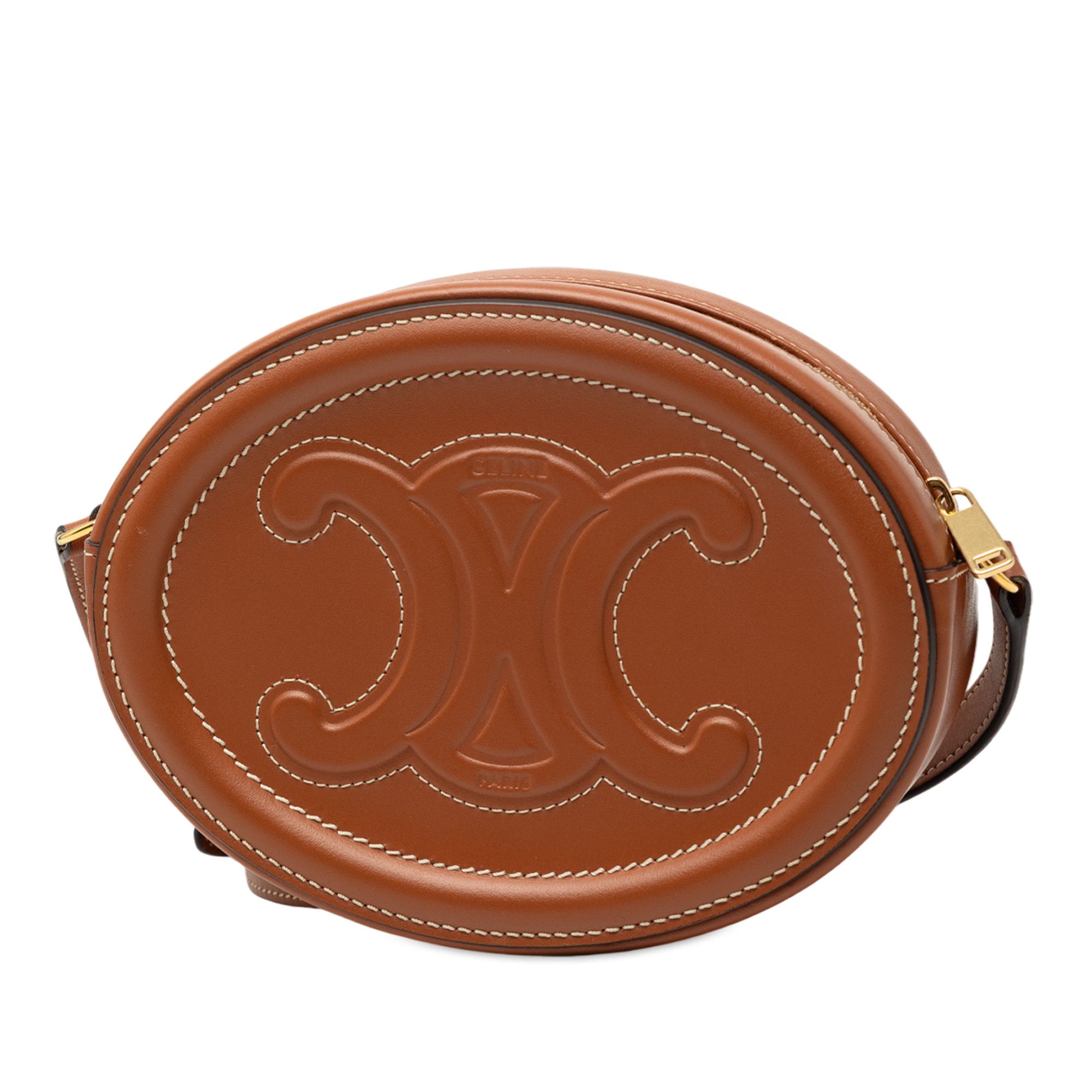 Celine Celine Small Calfskin Cuir Triomphe Oval Crossbody Size ONE SIZE - 2 Thumbnail