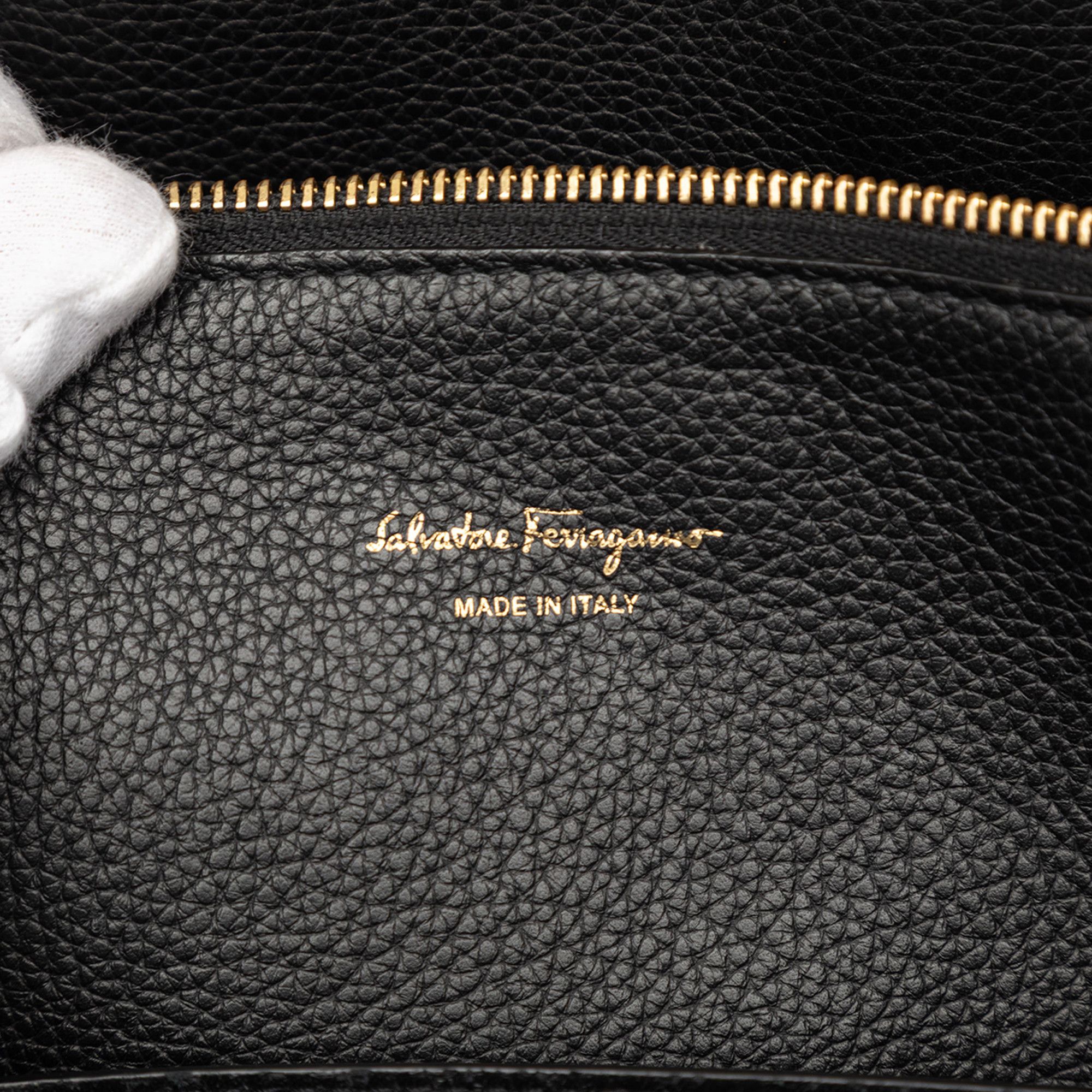 Salvatore Ferragamo Salvatore Ferragamo Leather Studio Satchel Size ONE SIZE - 6 Thumbnail