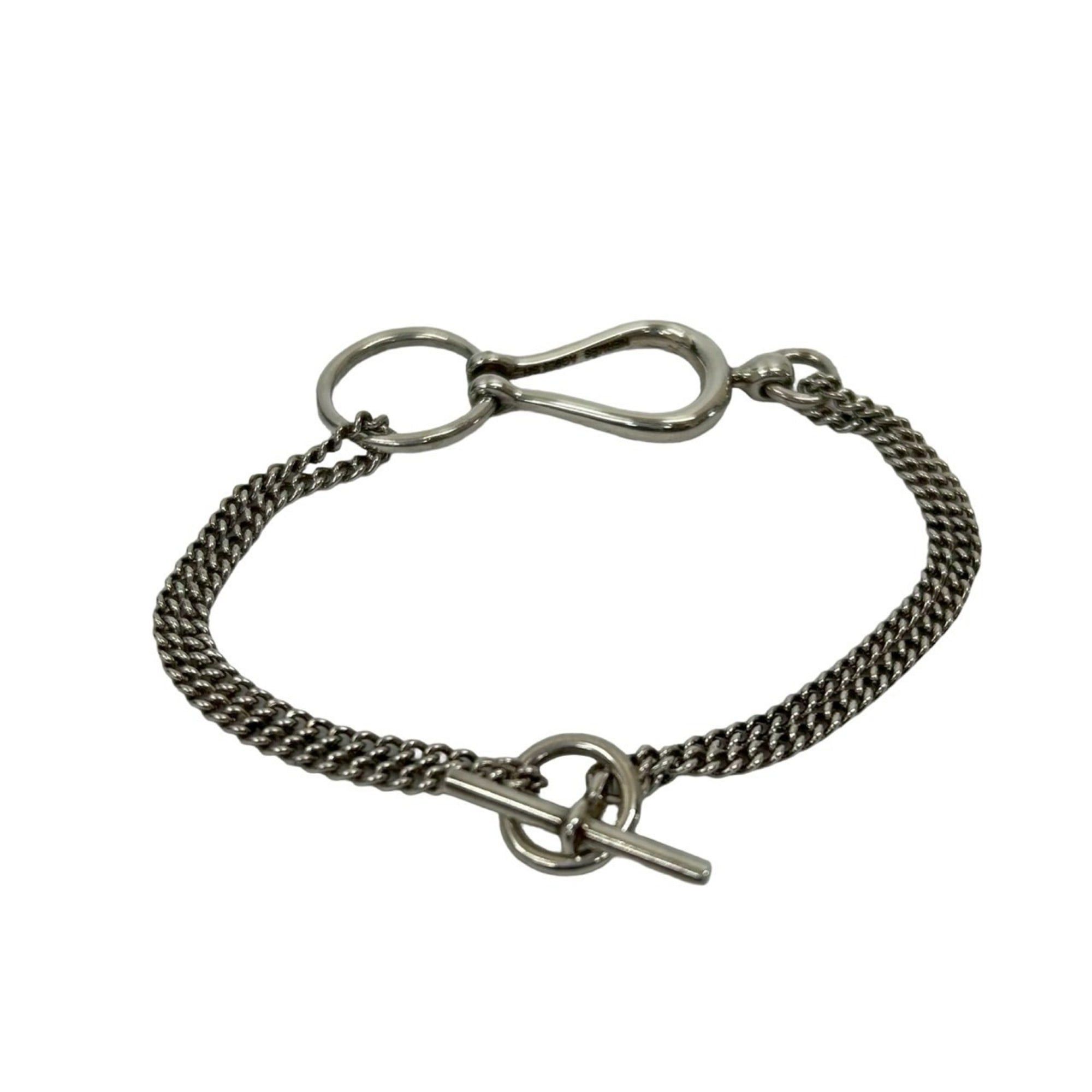 Hermes HERMES Margiela-era Arabesque Sterling Silver 925 Chain Bracelet/Bangle, 95437 Size ONE SIZE - 5 Thumbnail