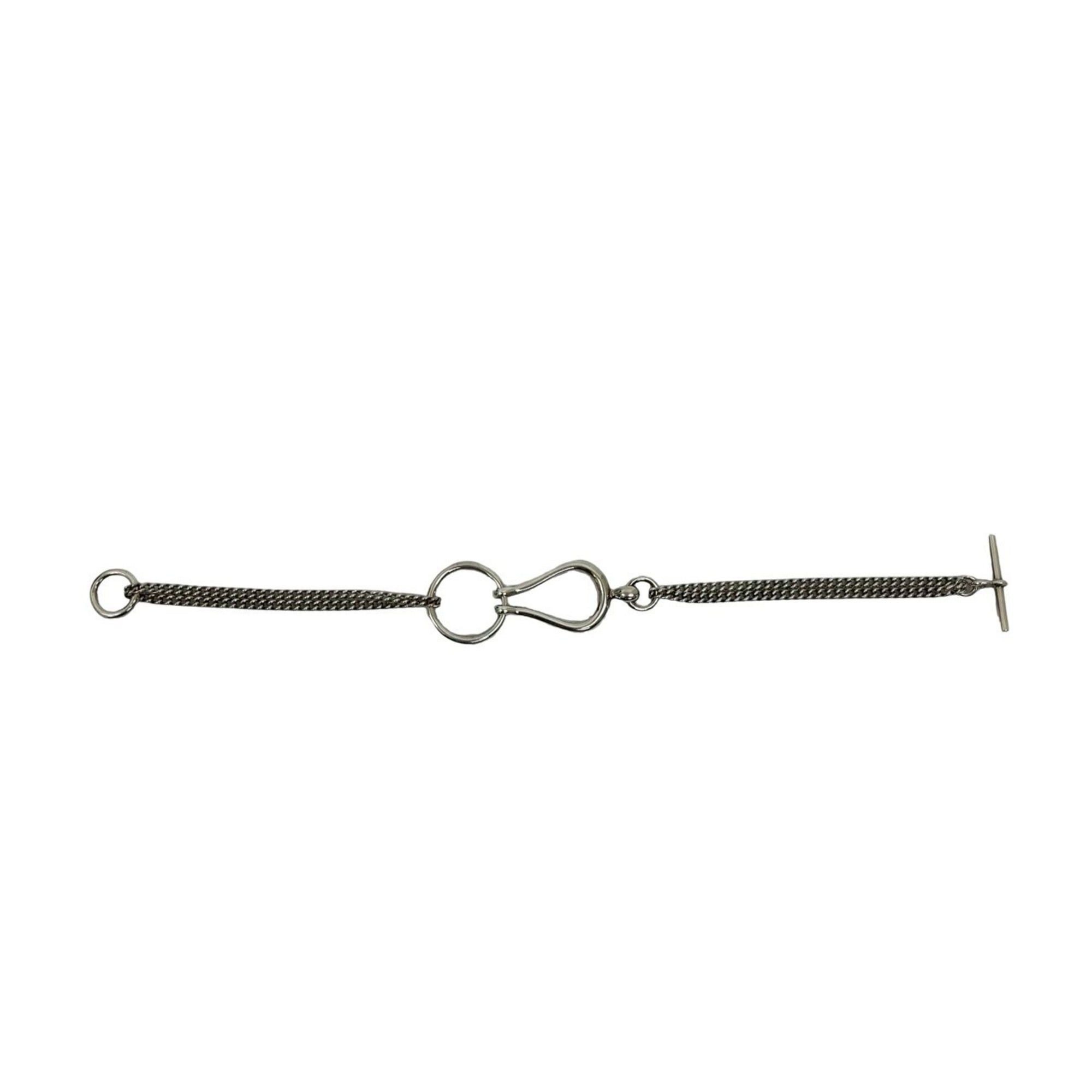 Hermes HERMES Margiela-era Arabesque Sterling Silver 925 Chain Bracelet/Bangle, 95437 Size ONE SIZE - 6 Thumbnail