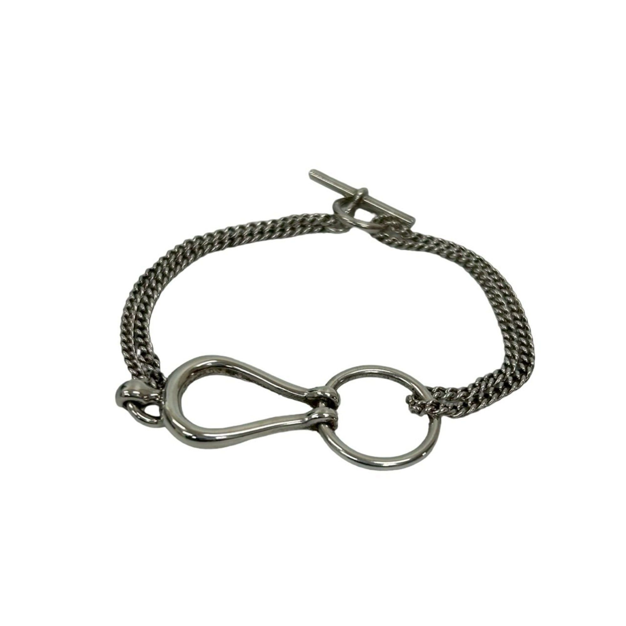 Hermes HERMES Margiela-era Arabesque Sterling Silver 925 Chain Bracelet/Bangle, 95437 Size ONE SIZE - 3 Thumbnail