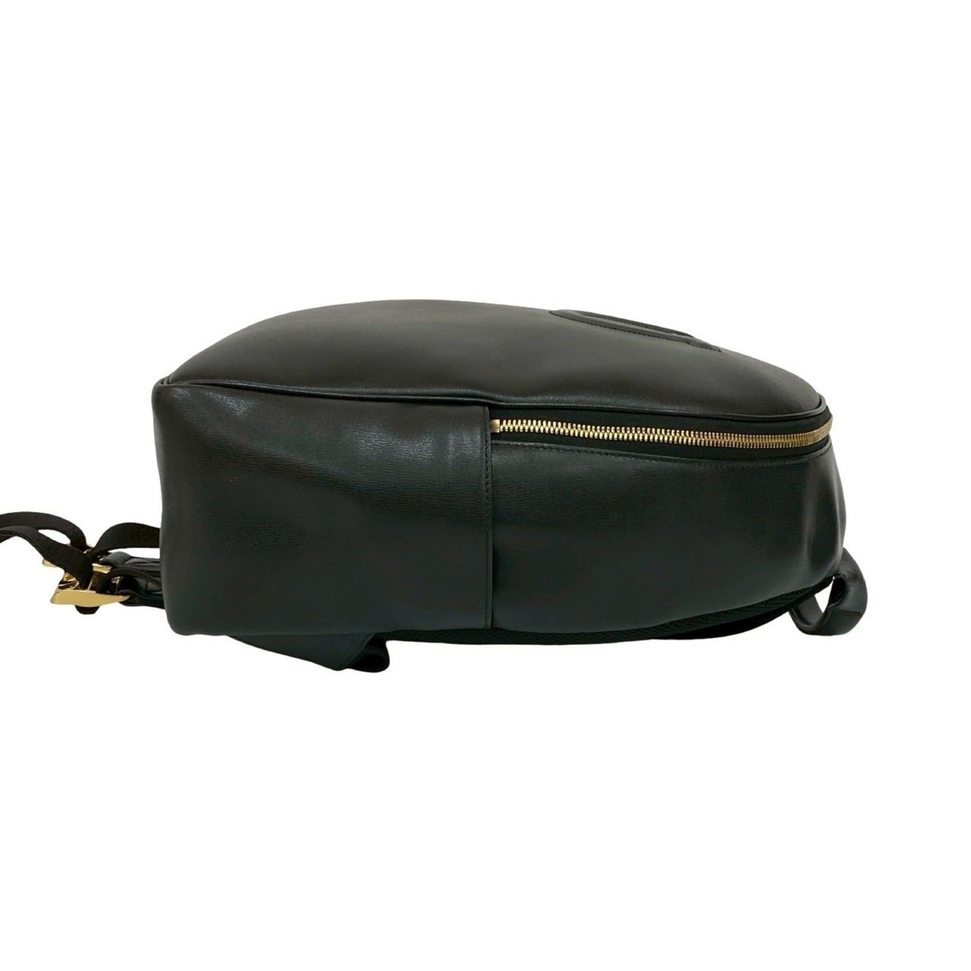 Salvatore Ferragamo Salvatore Ferragamo Gancini logo stitched leather backpack in black (50900) Size ONE SIZE - 6 Thumbnail