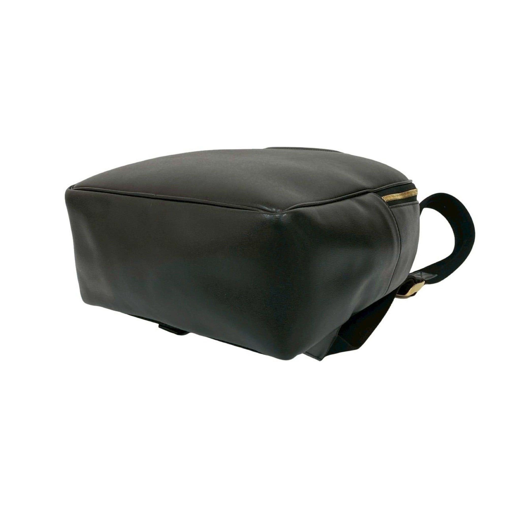 Salvatore Ferragamo Salvatore Ferragamo Gancini logo stitched leather backpack in black (50900) Size ONE SIZE - 8 Thumbnail