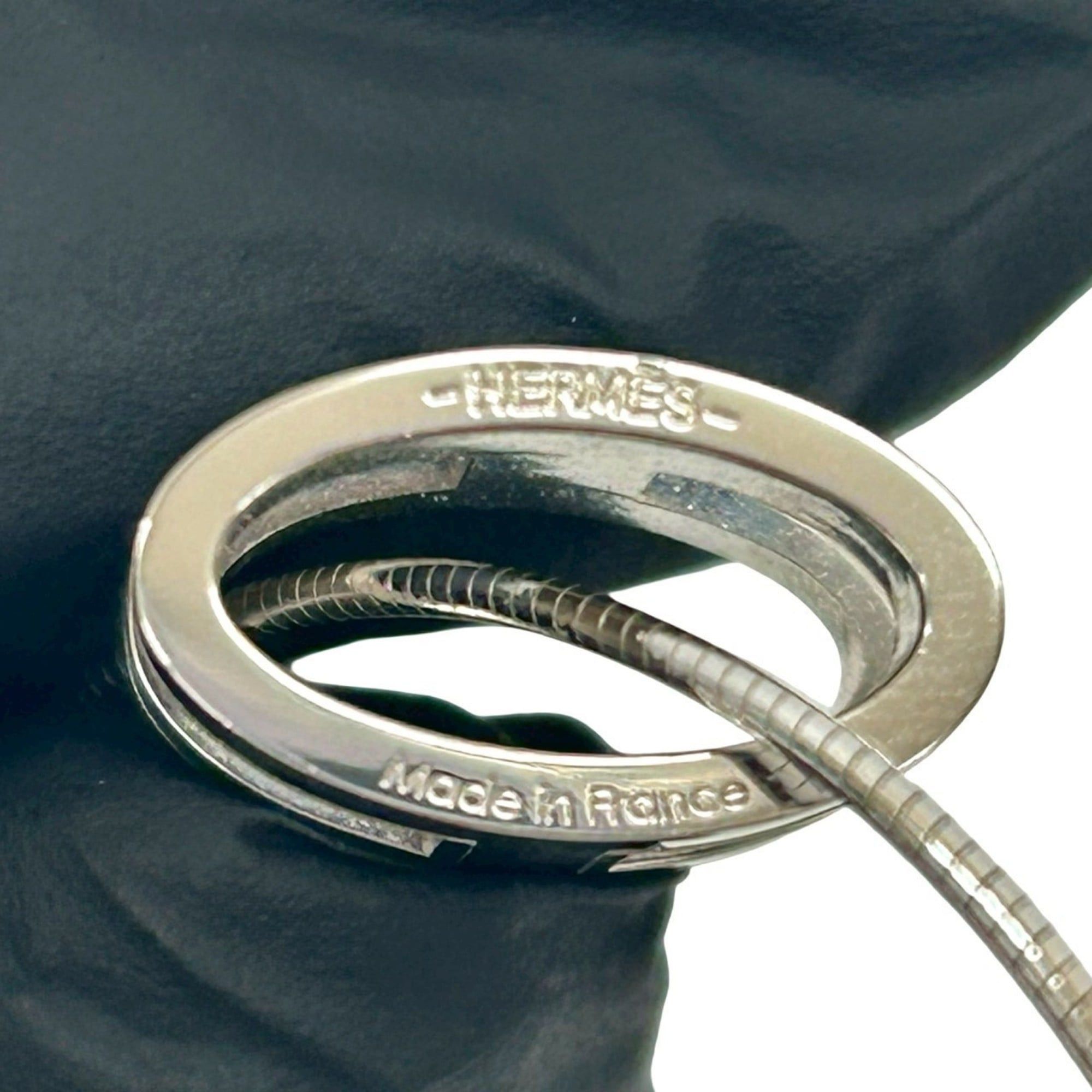 Hermes HERMES Hermès Case d'Ache H Cube Silver 925 Necklace Pendant Black 53329 Size ONE SIZE - 2 Thumbnail